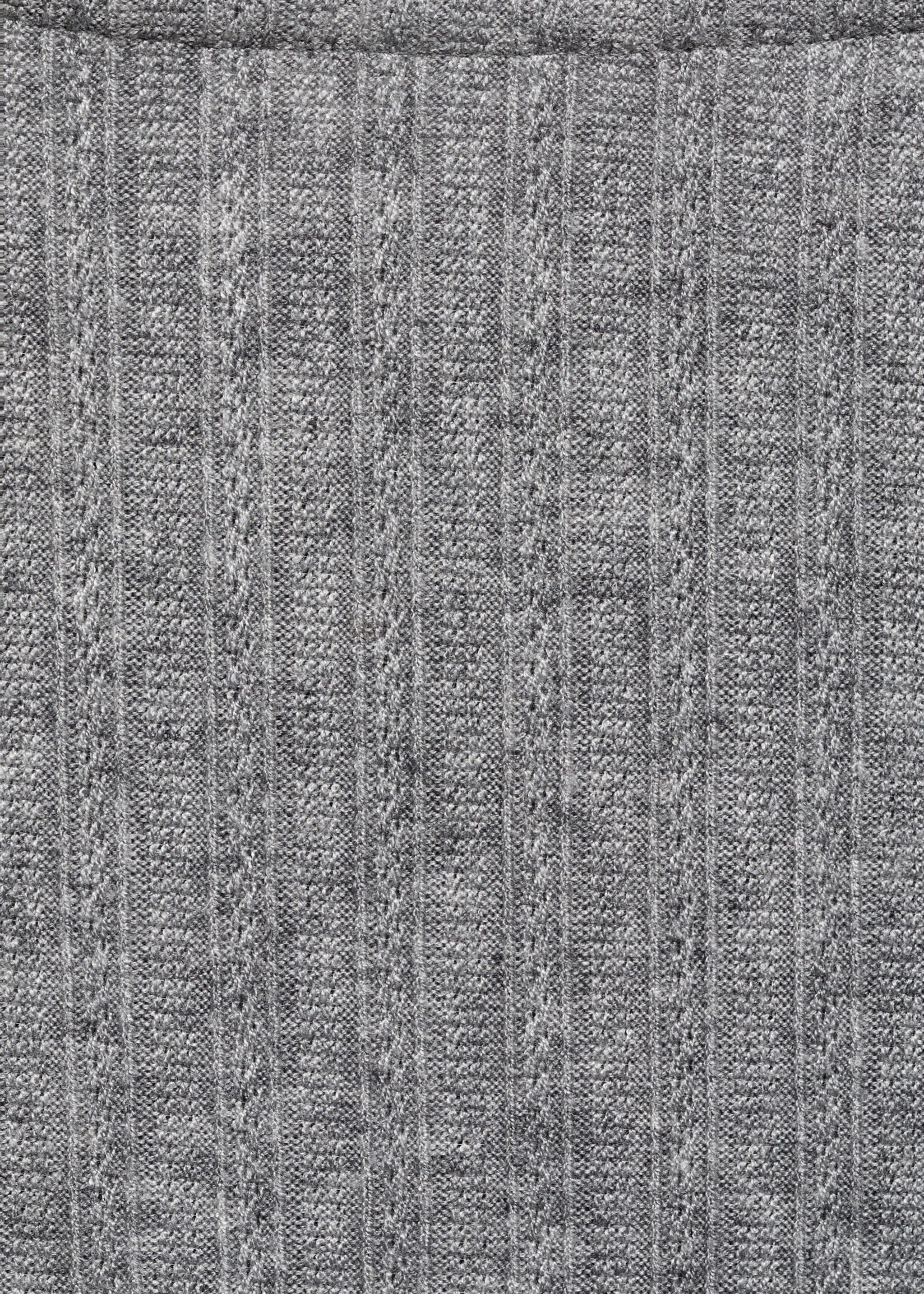 Long-sleeved pointelle t-shirt - Details of the article 8, Medium Heather Grey. Ref: 87010433-00.