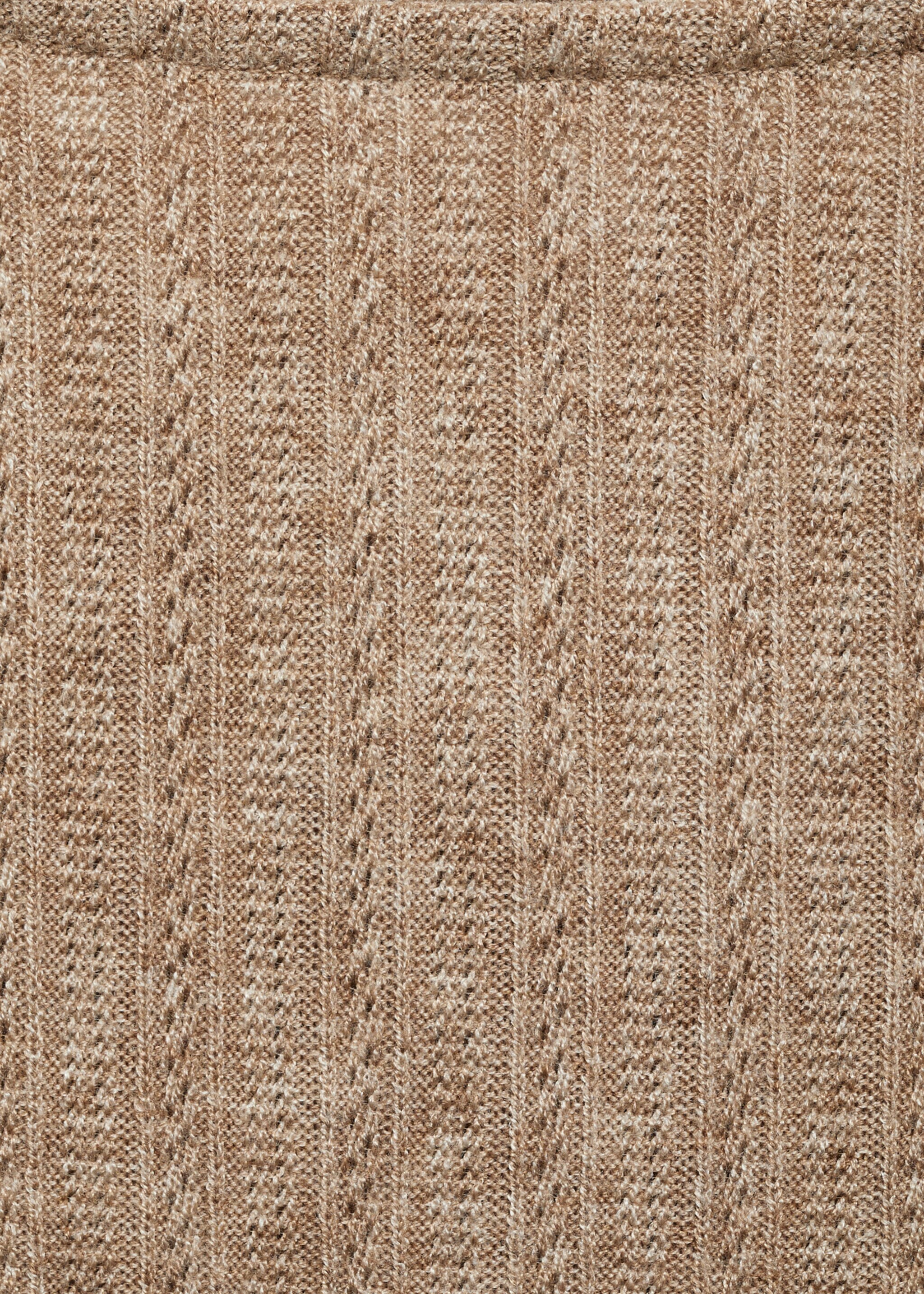 T-shirt met lange mouwen pointillé - Detail van het artikel 8, Licht/Pastelbruin. Ref: 87010433-00.