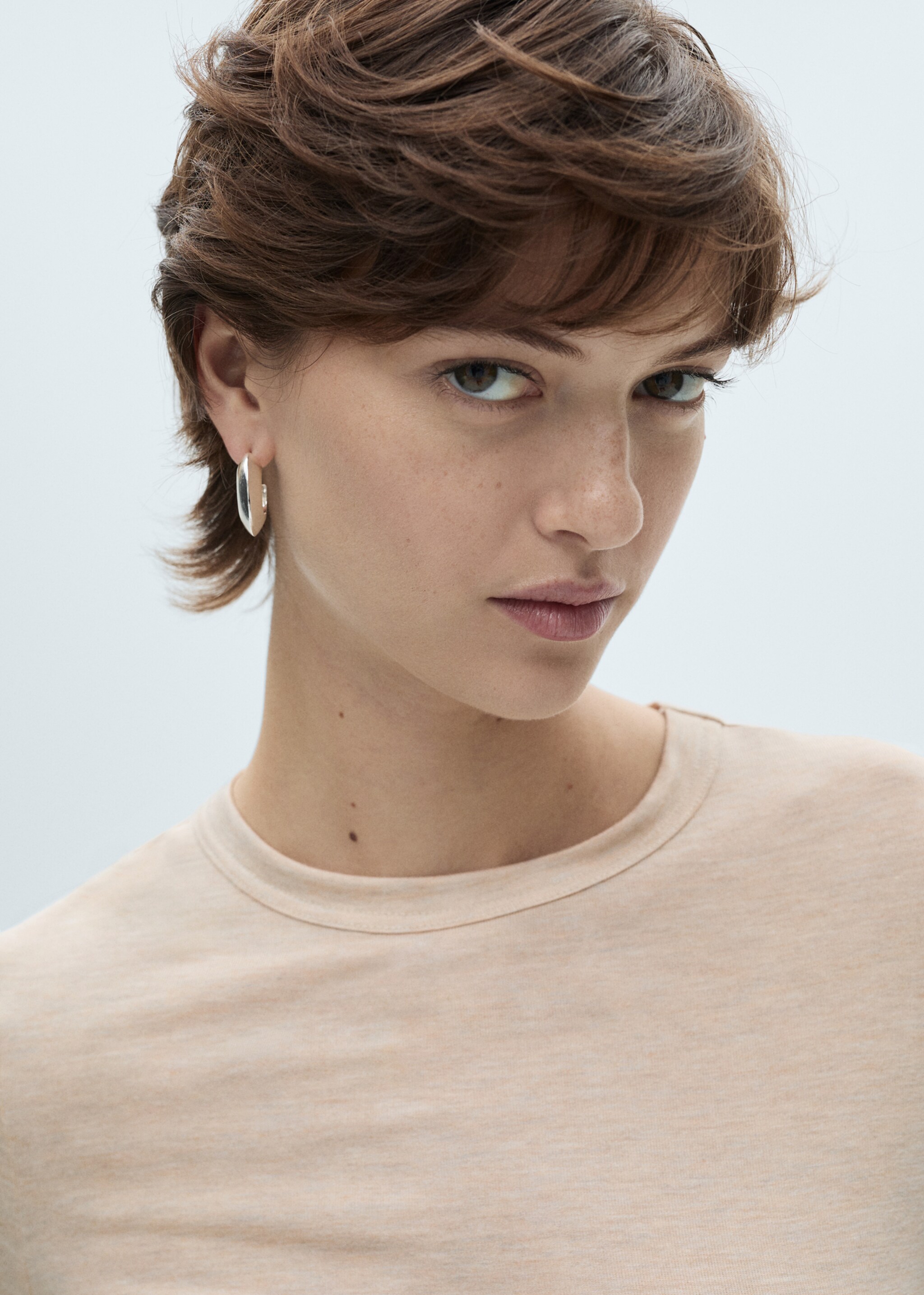 T-shirt ajusté manches longues - Détail de l'article 1, Sable. Ref: 87010438-00.