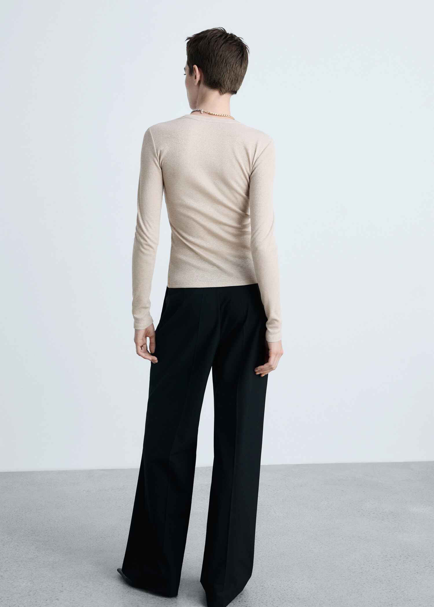 Lurex knitted t-shirt - Reverse of the article