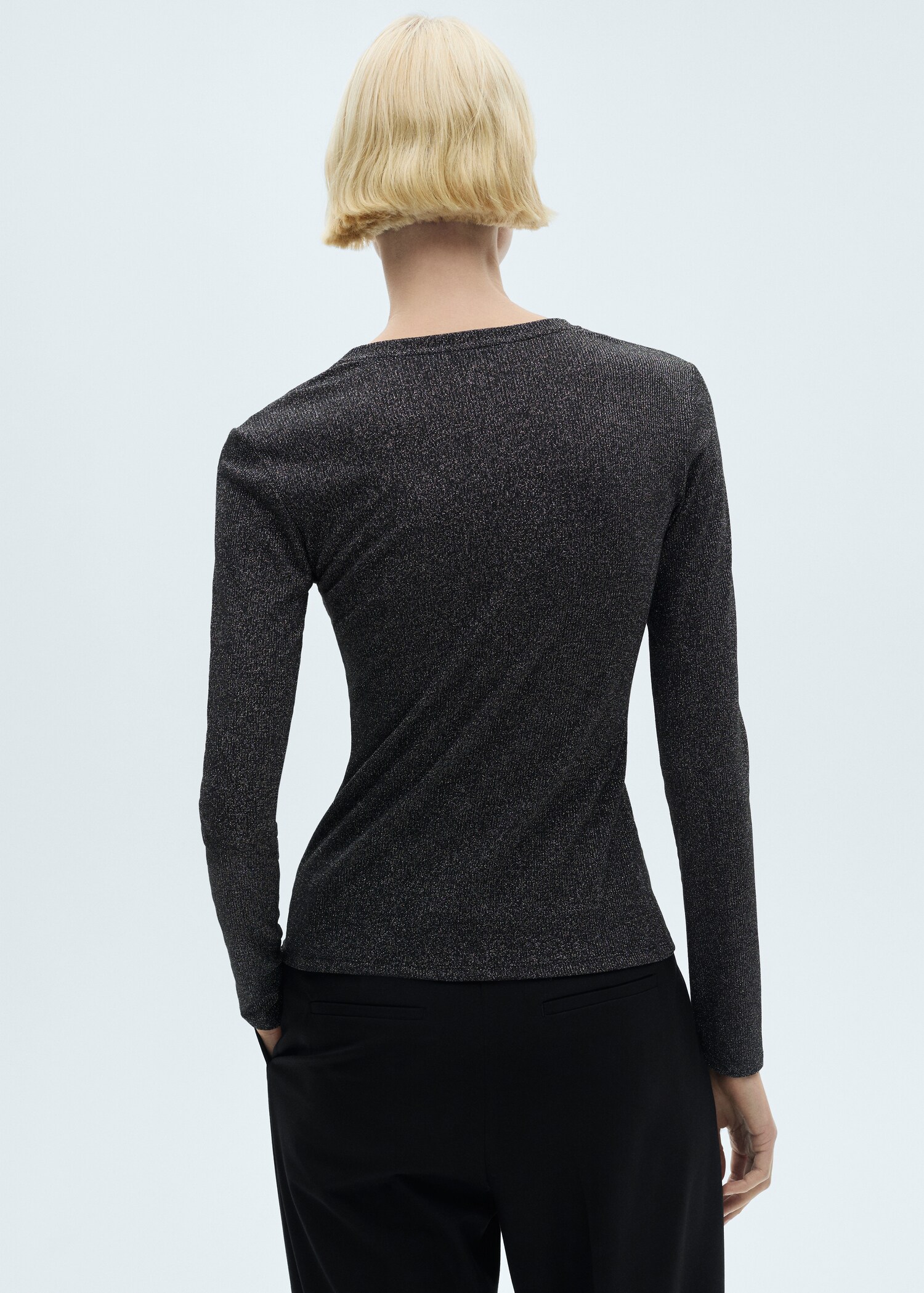 Lurex knitted t-shirt - Reverse of the article