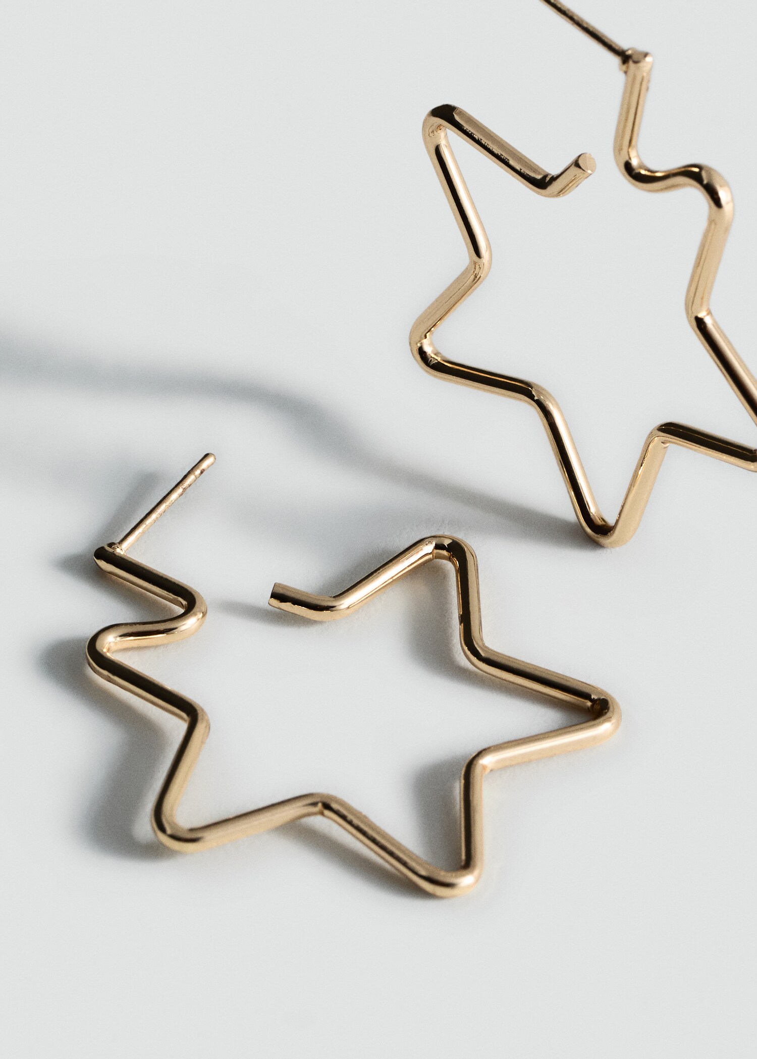 Star hoop earrings - Medium plane