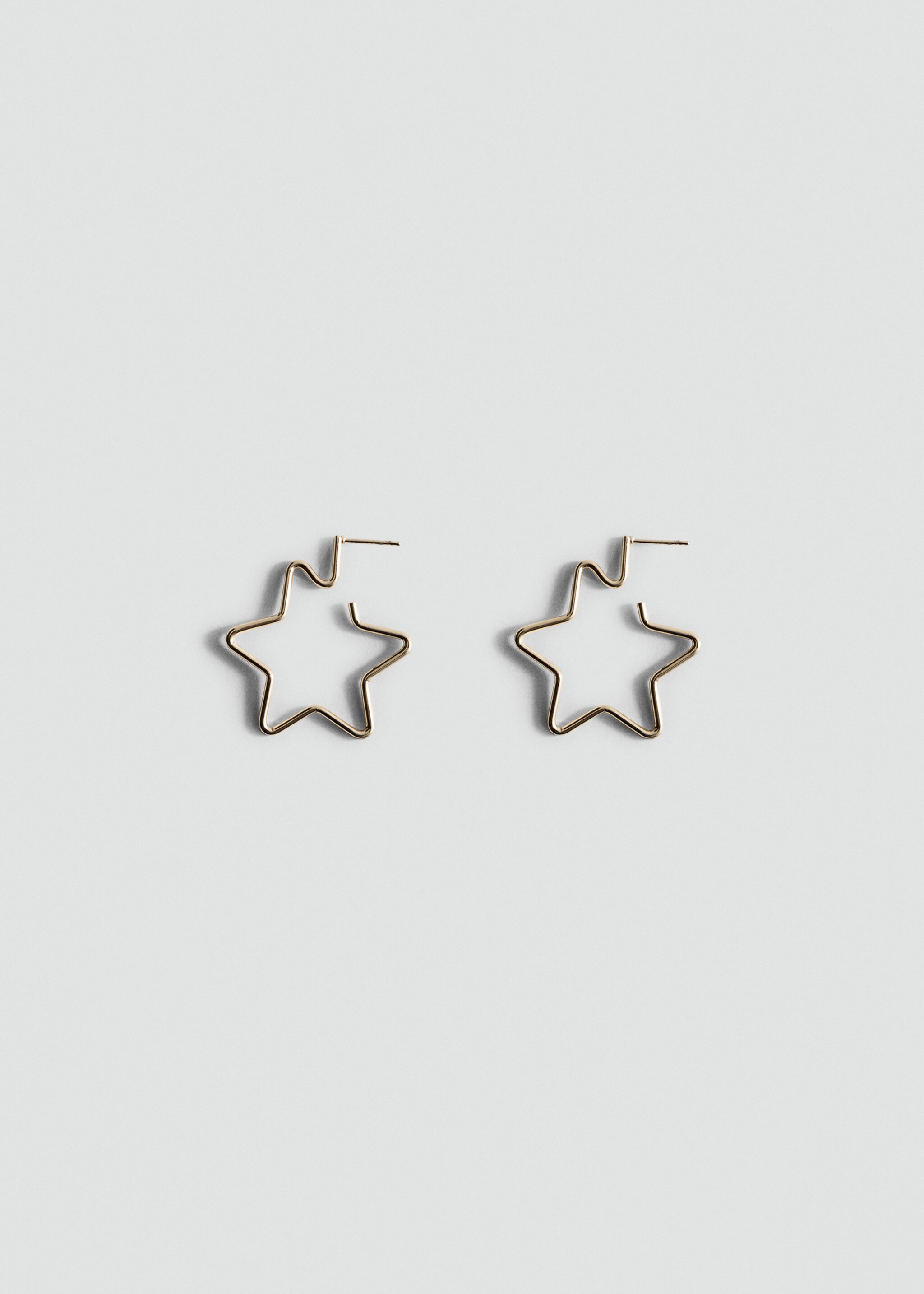 Star hoop earrings - Article without model, Gold. Ref: 87010443-00.