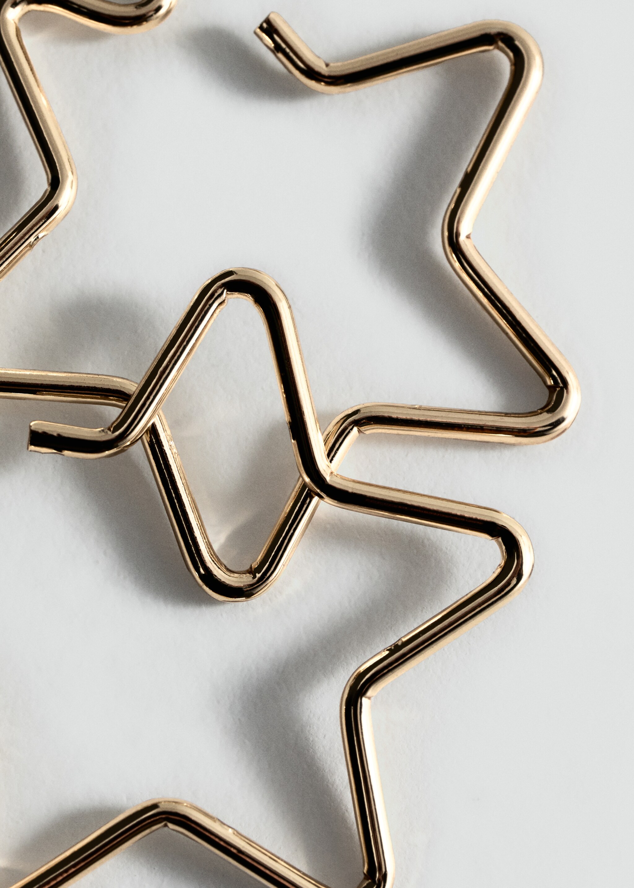 Star hoop earrings - Details of the article 1, Gold. Ref: 87010443-00.