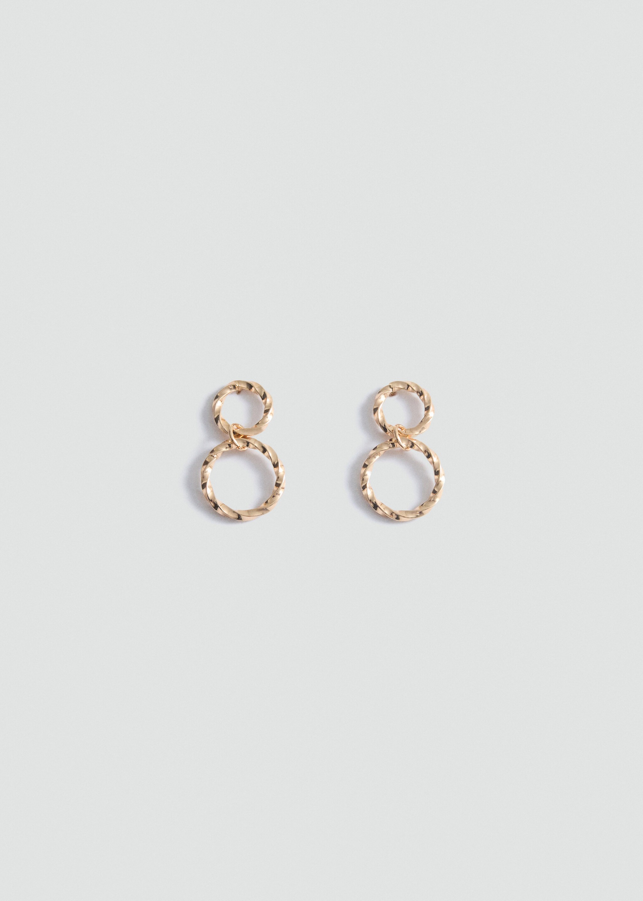 Intertwined hoop earrings - Article without model, Gold. Ref: 87010444-00.