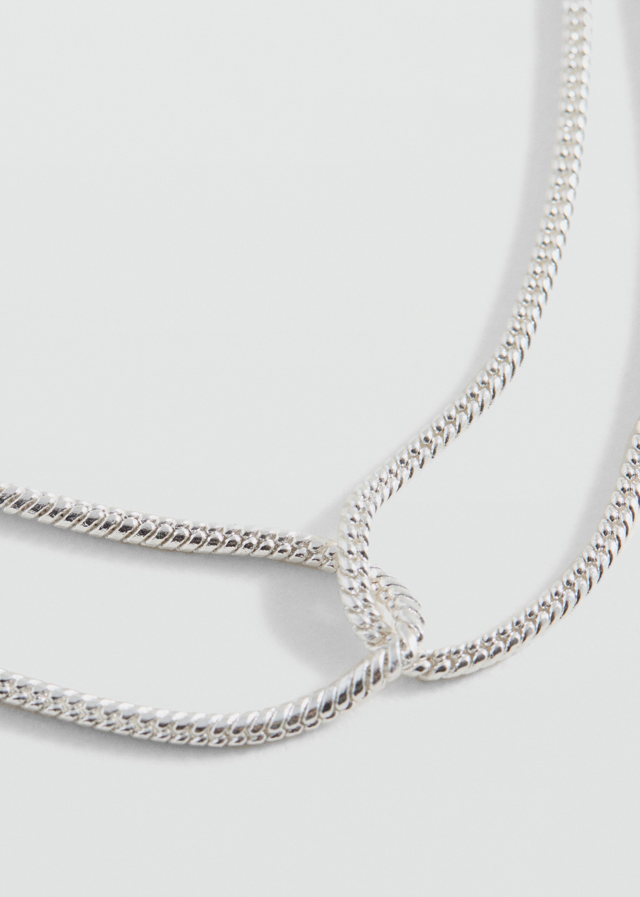 Collar entrelazado - Plano medio, Plata. Ref: 87010458-00.