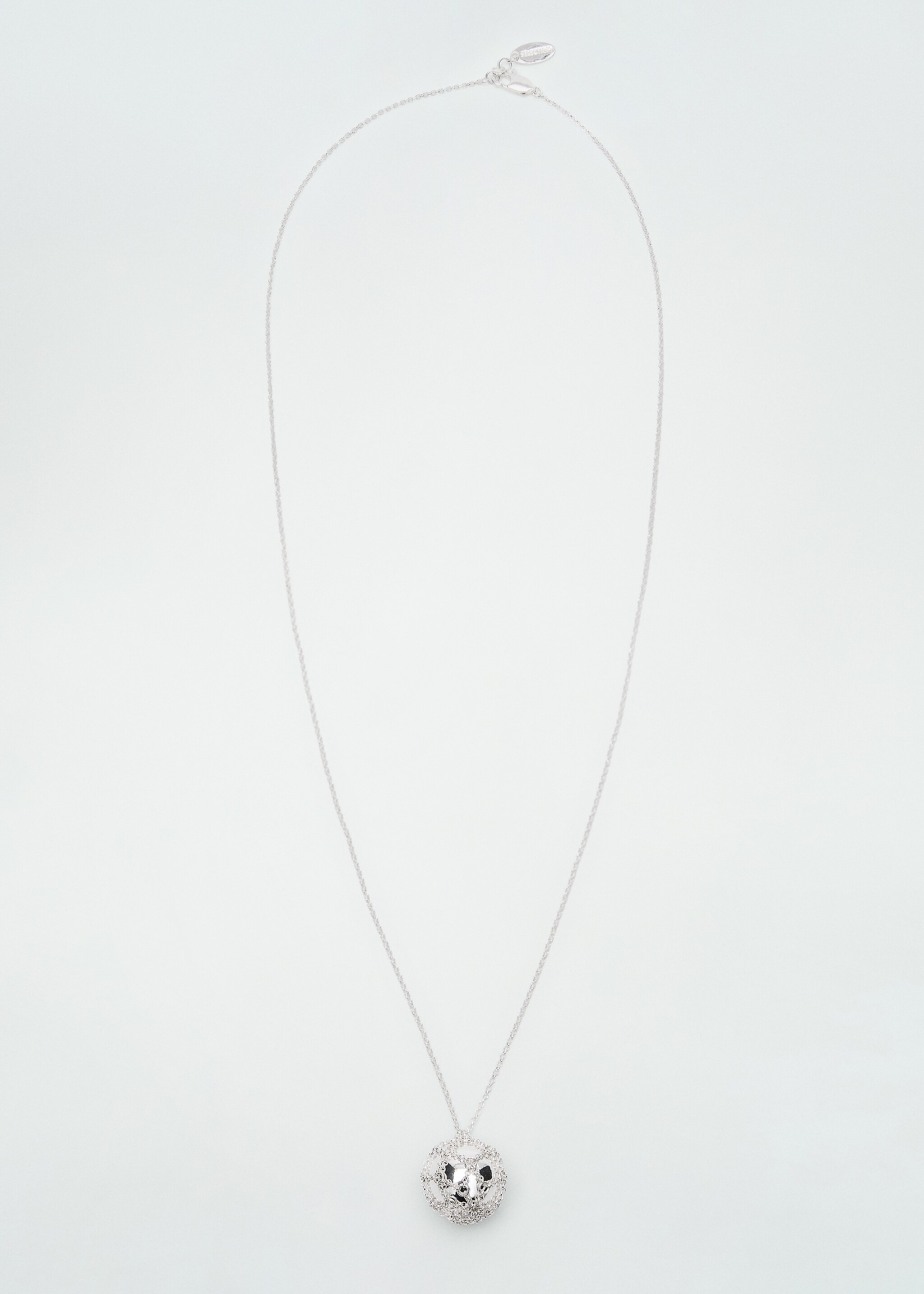 Drop necklace with sphere - Article without model, Silver. Ref: 87010459-00.