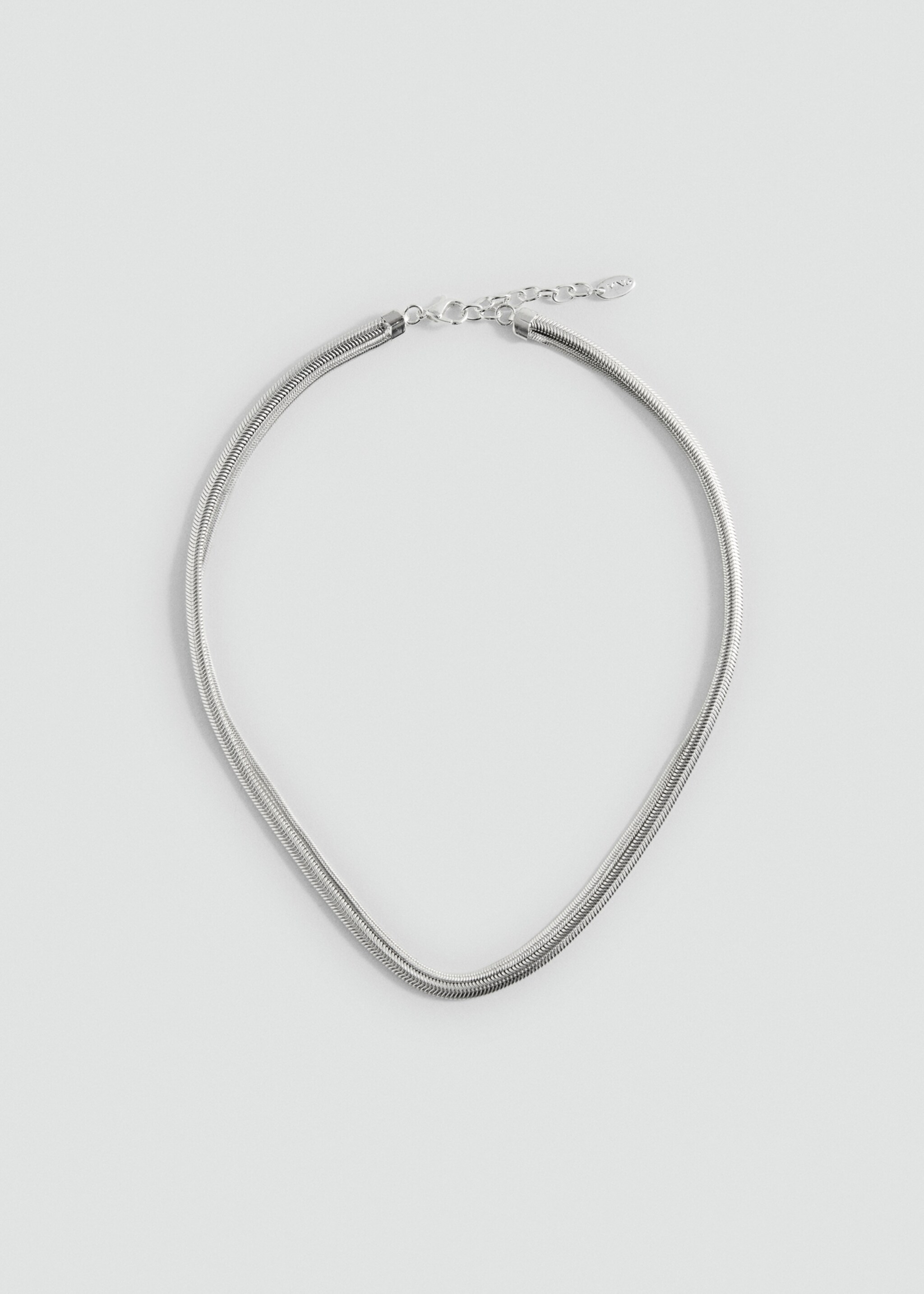 Textured double necklace - Article without model, Silver. Ref: 87010462-00.