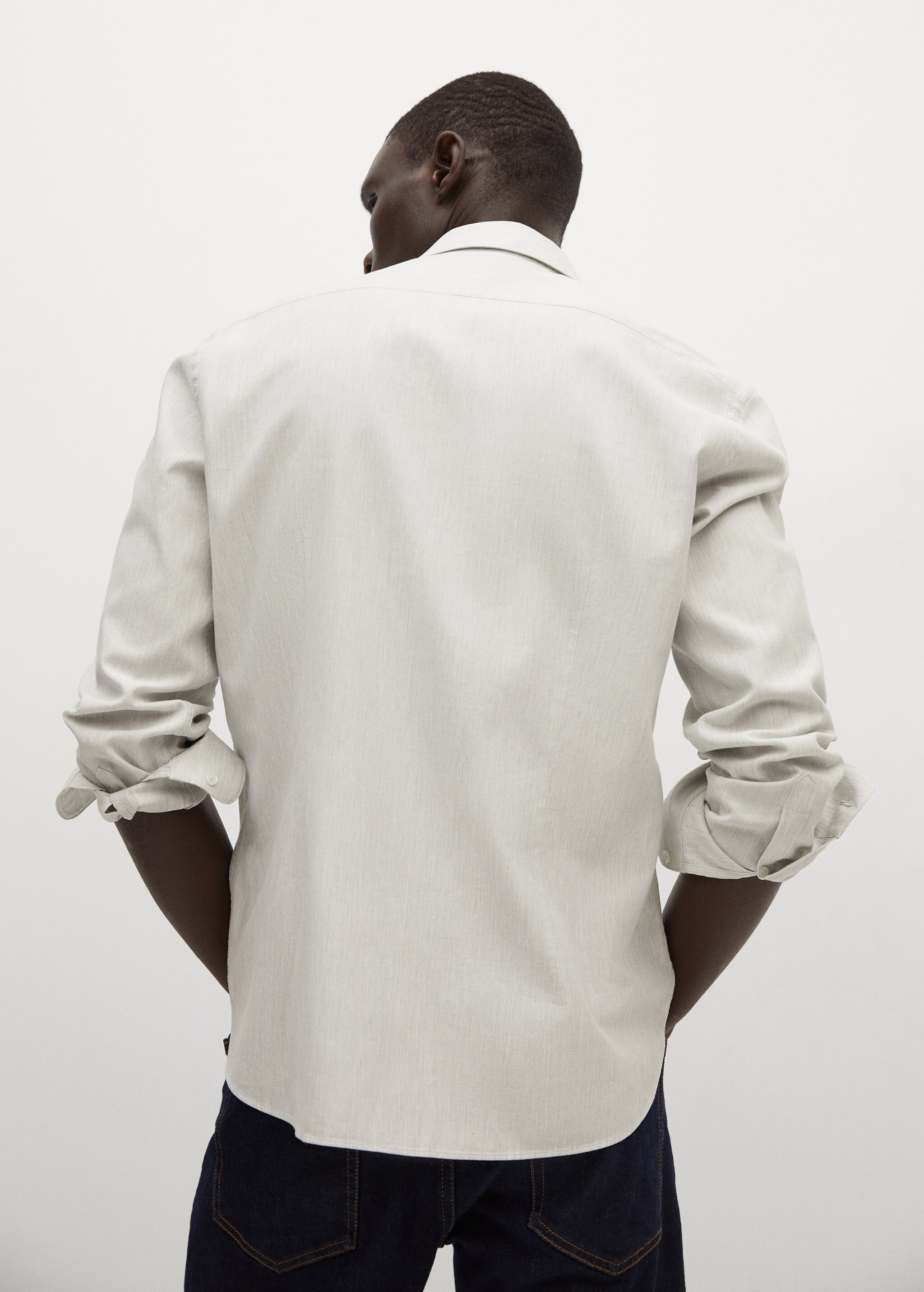 Bavlněná košile slim fit - Zadní strana zboží