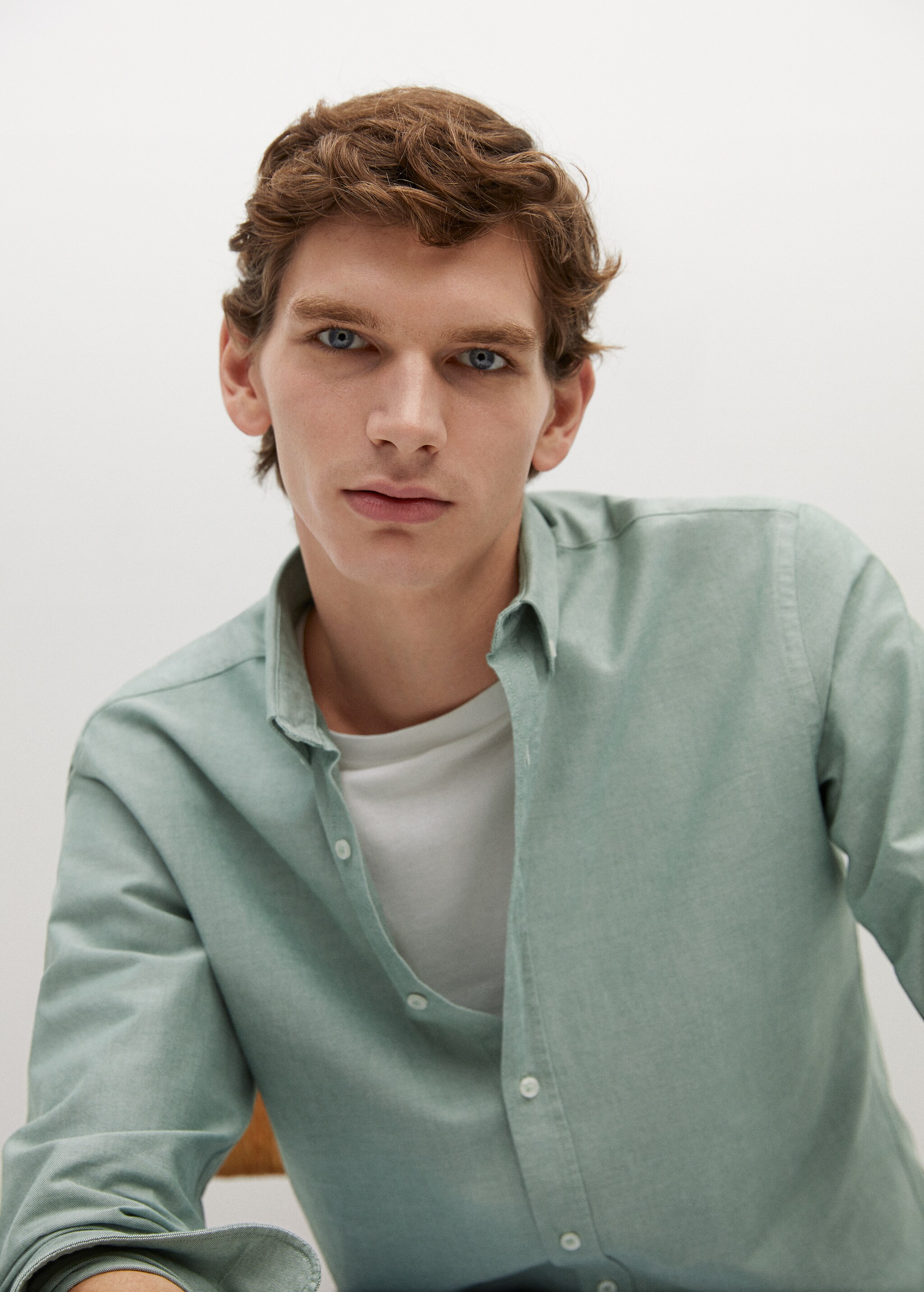 Regular fit Oxford cotton shirt - Details of the article 2