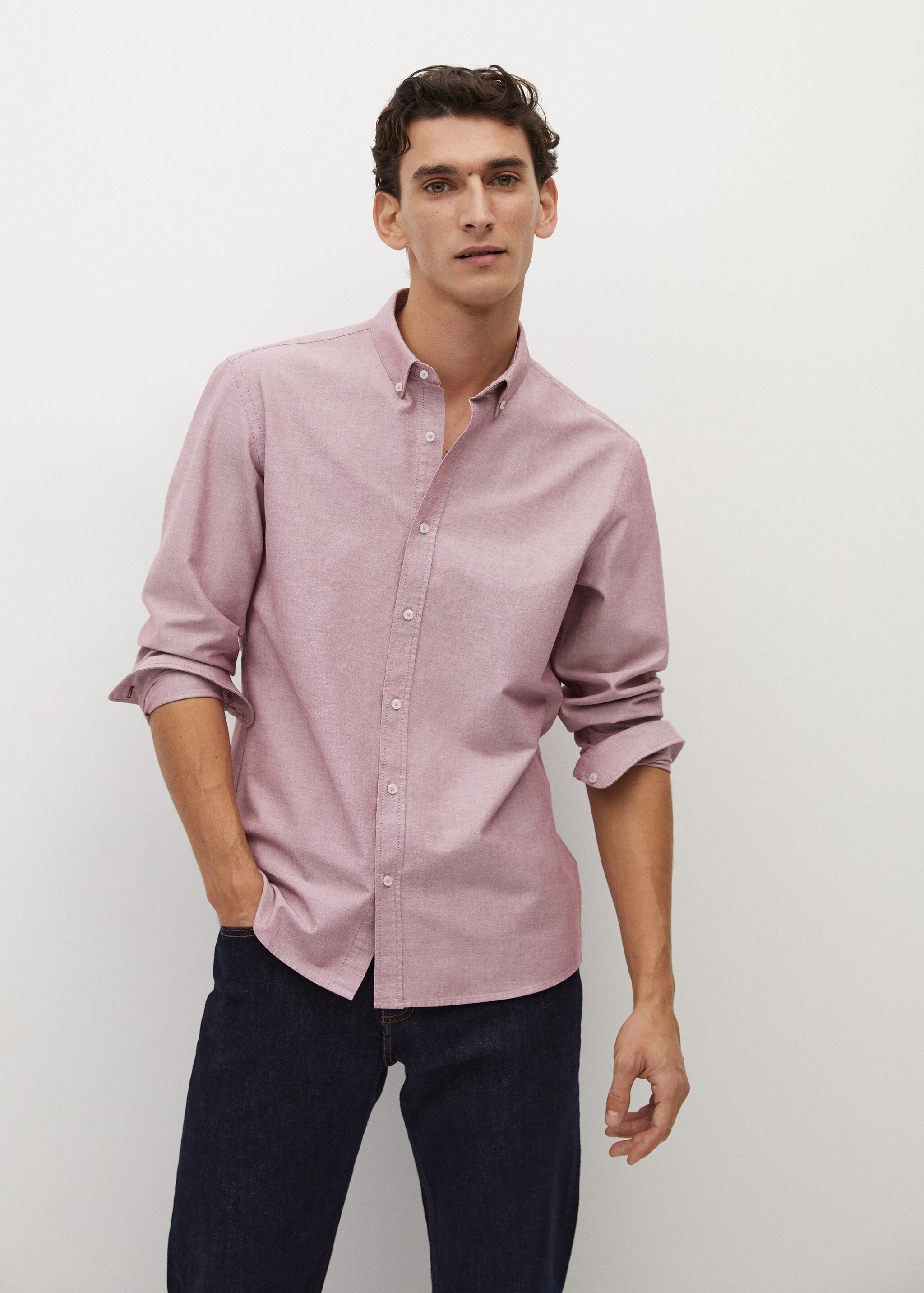 Regular fit Oxford cotton shirt - Medium plane