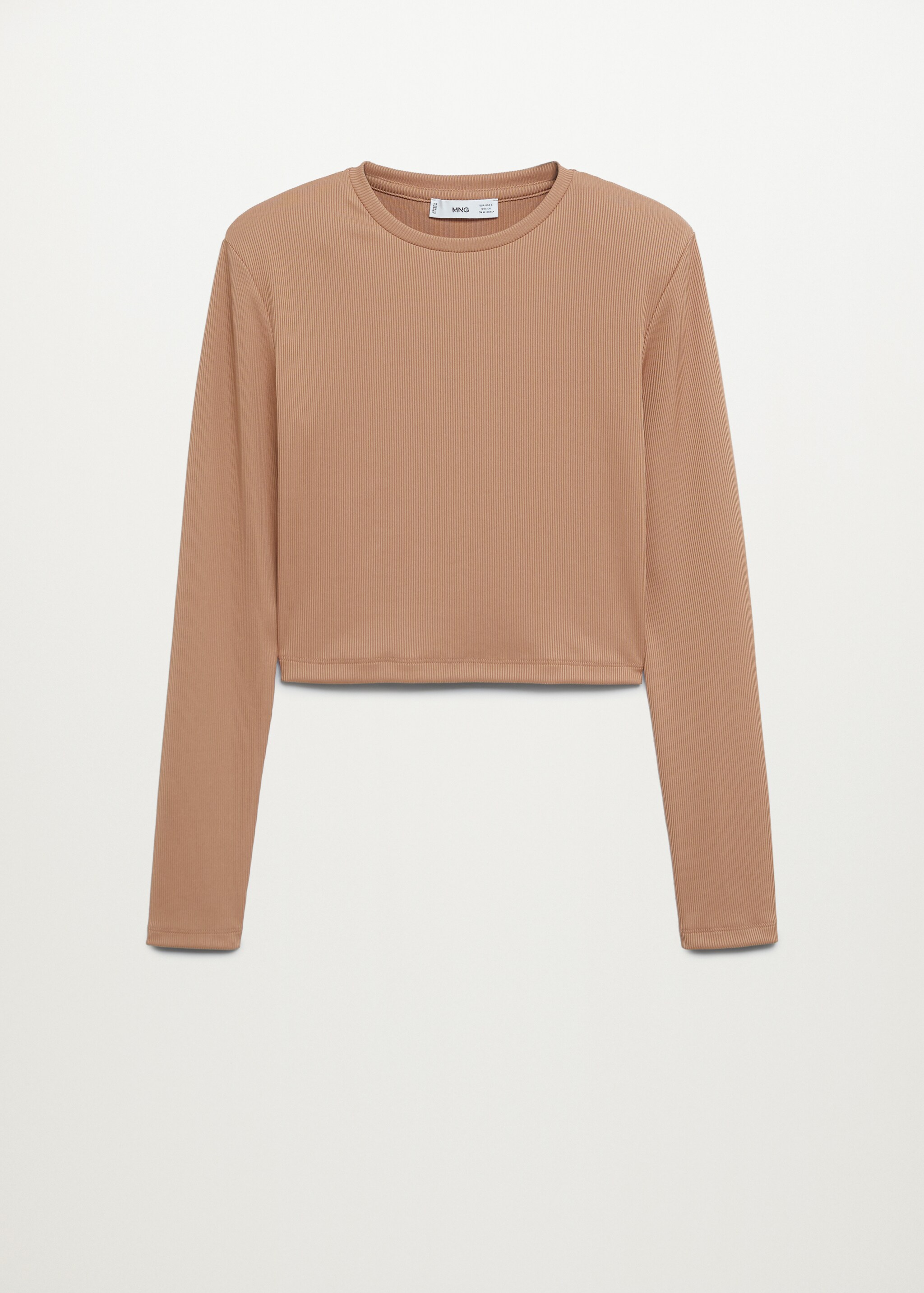 Tričko crop s dlouhým rukávem - Zboží bez modelu