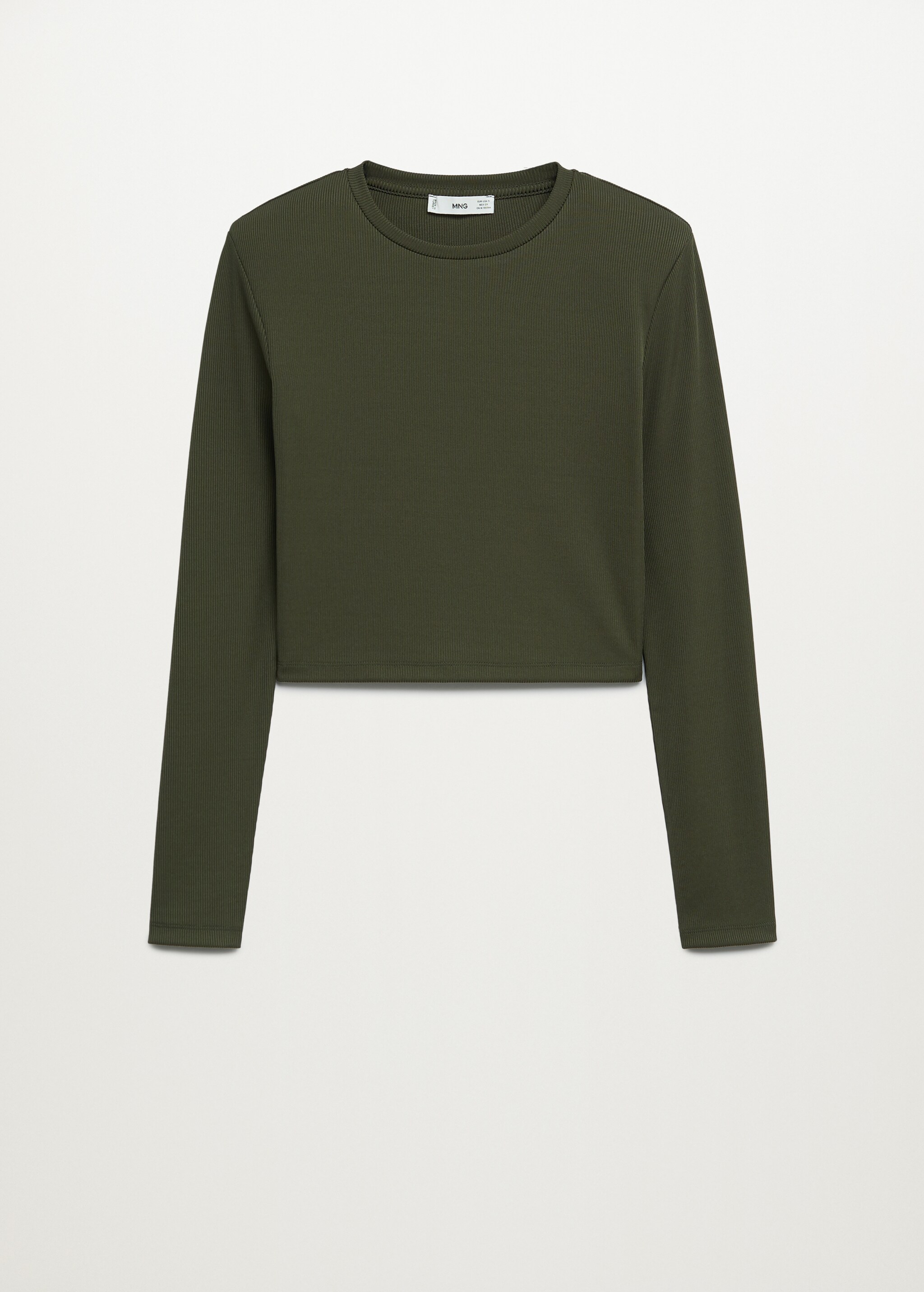 Tričko crop s dlouhým rukávem - Zboží bez modelu