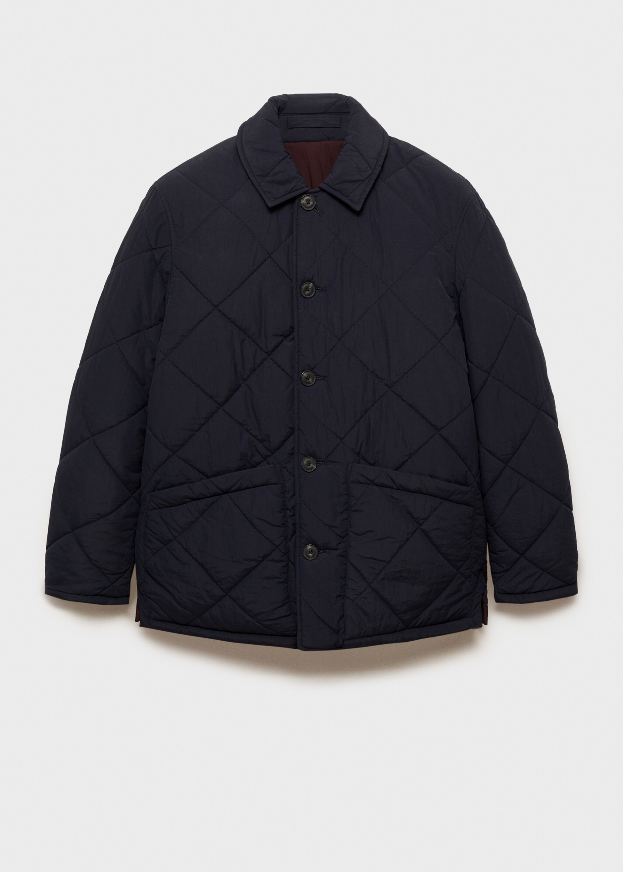 Two-tone reversible quilted jacket - Article without model, Dark Navy. Ref: 87010577-00.