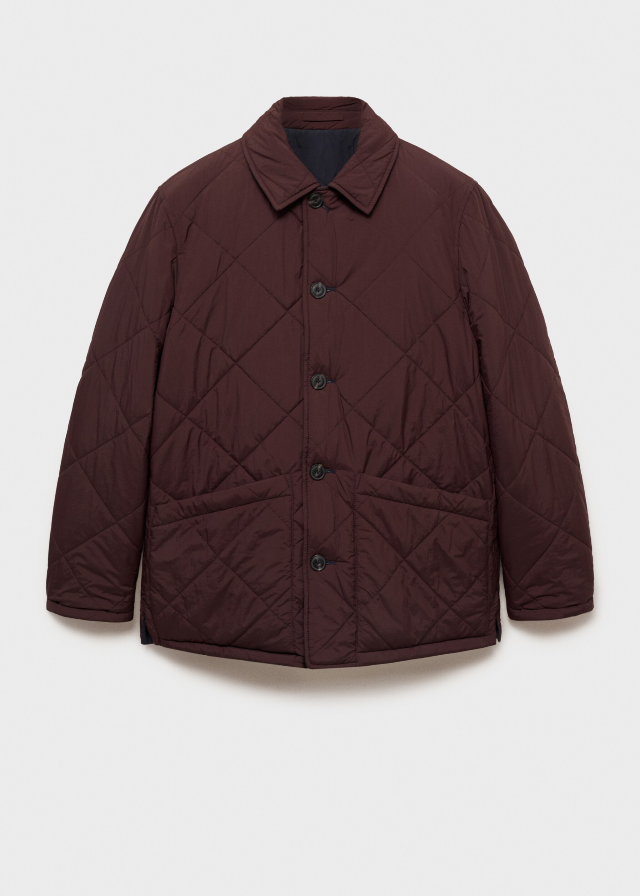Two-tone reversible quilted jacket - Details of the article 8, Dark Navy. Ref: 87010577-00.