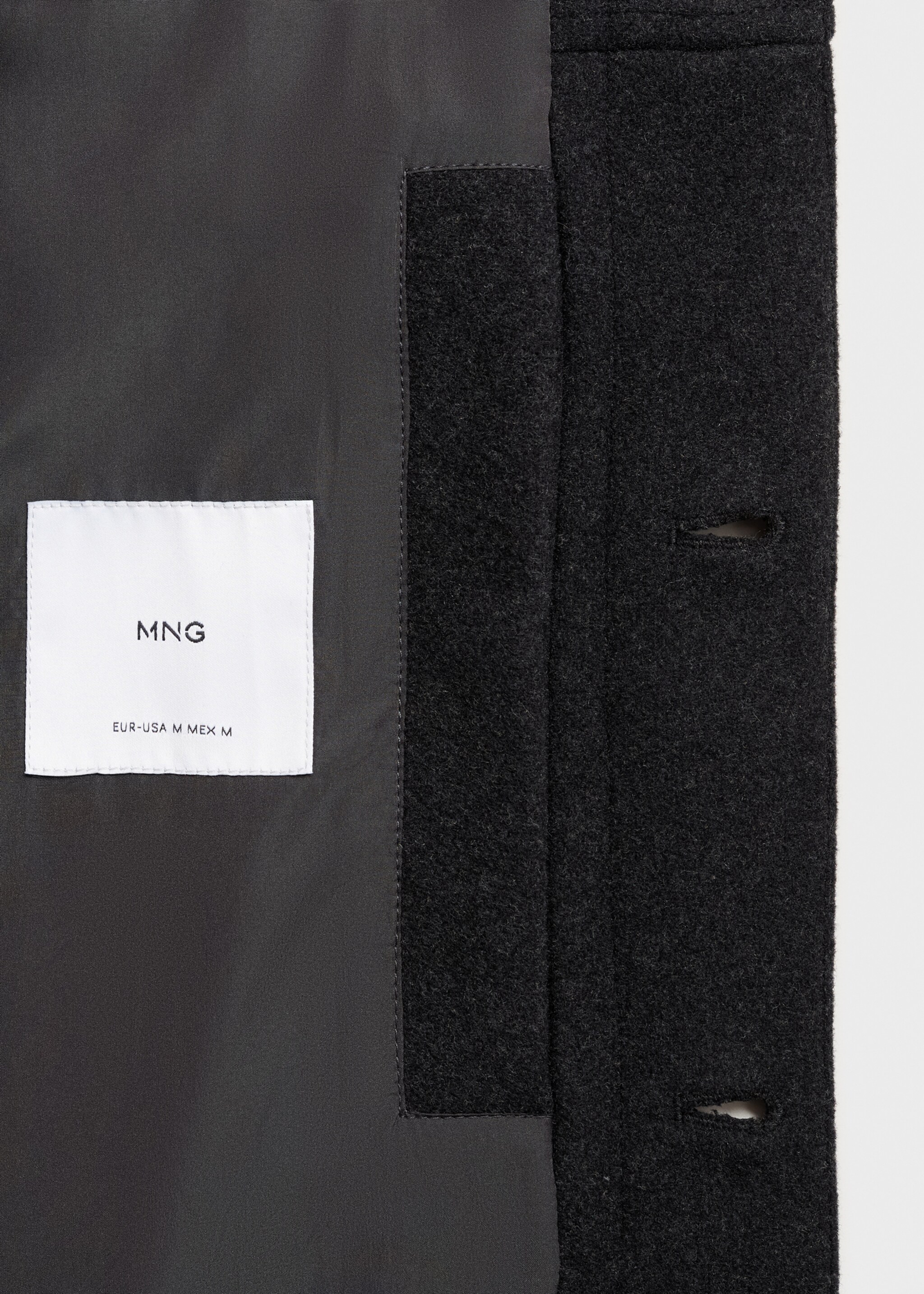 Regular-fit wool jacket - Details of the article 0, Charcoal. Ref: 87010582-00.