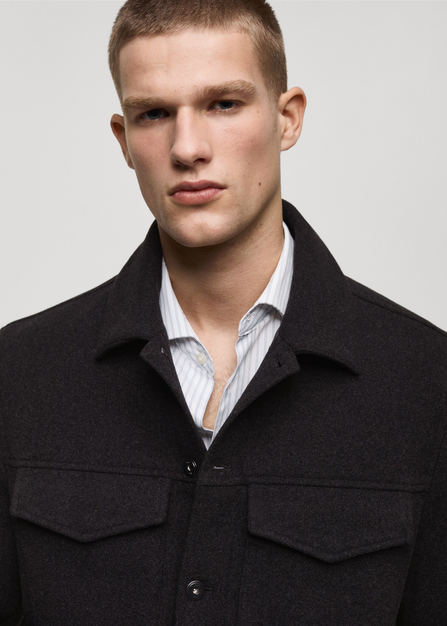 Regular-fit wool jacket - Details of the article 1