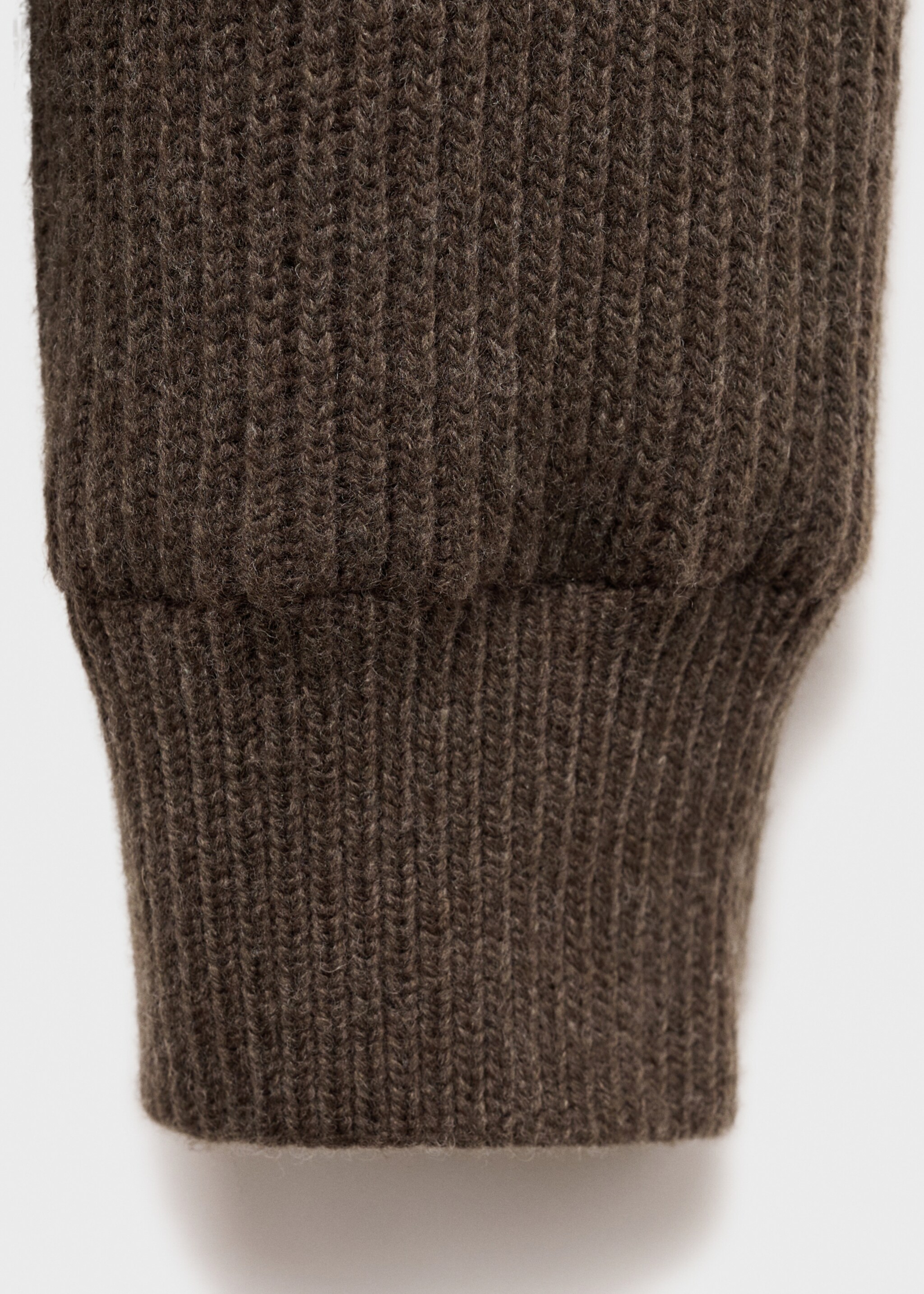 Kunstshearlingjacke mit Wildleder-Effekt - Detail des Artikels 0, Schokolade. Ref: 87010583-00.