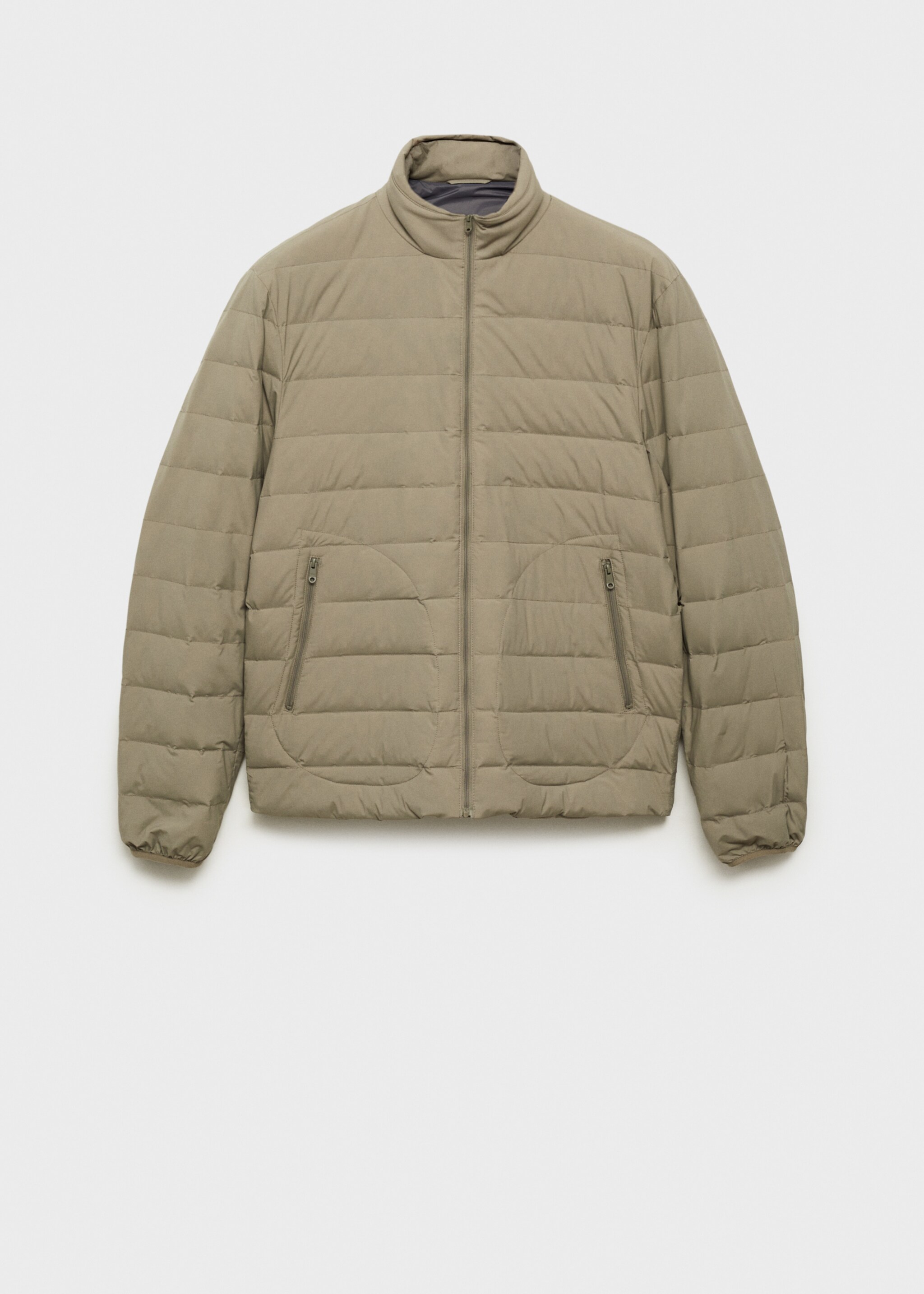 Jaqueta embuatada farcit plomissol i plomes - Article sense model, Marró mitjà. Ref: 87010588-00.