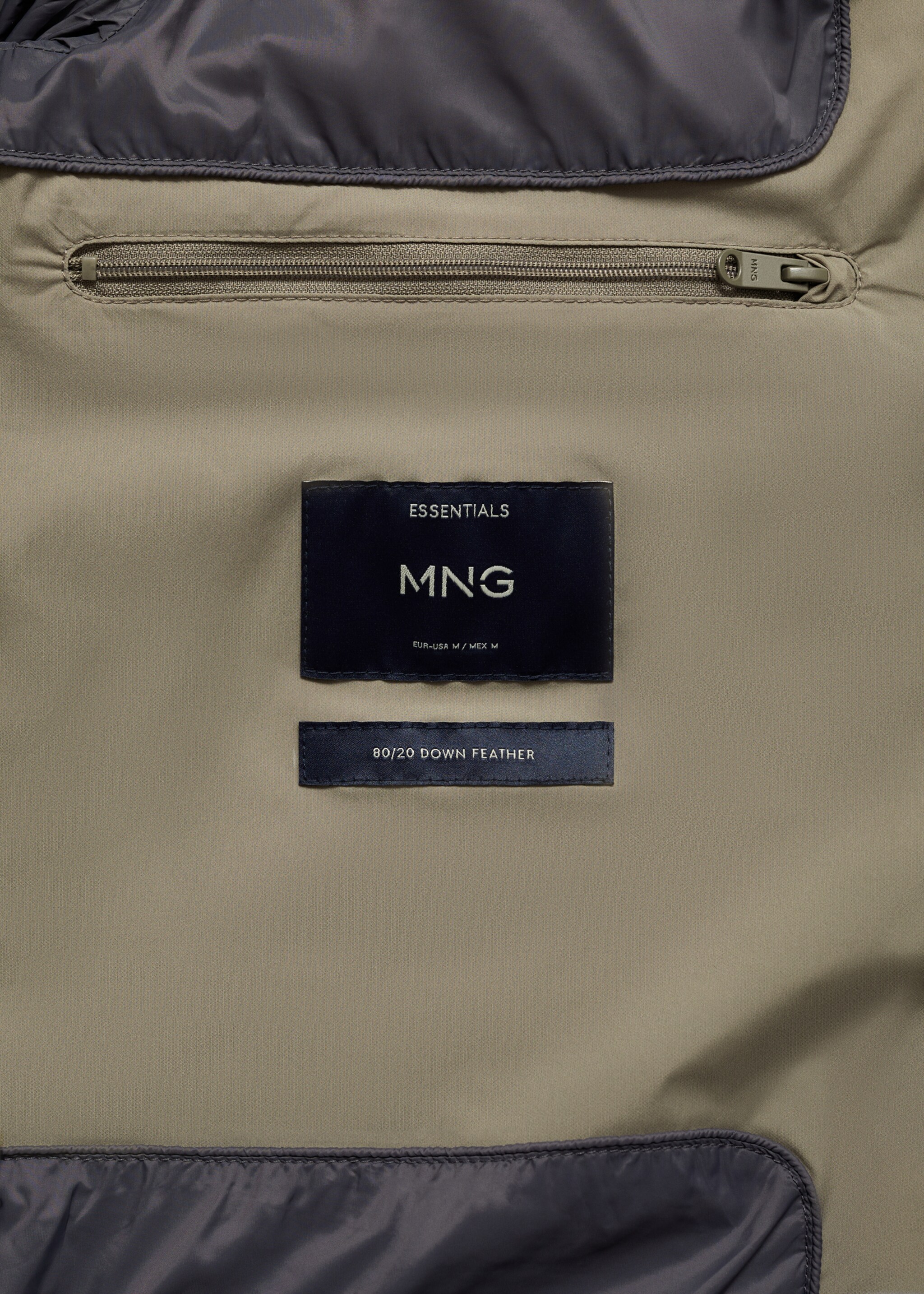 Jaqueta embuatada farcit plomissol i plomes - Detall de l'article 0, Marró mitjà. Ref: 87010588-00.