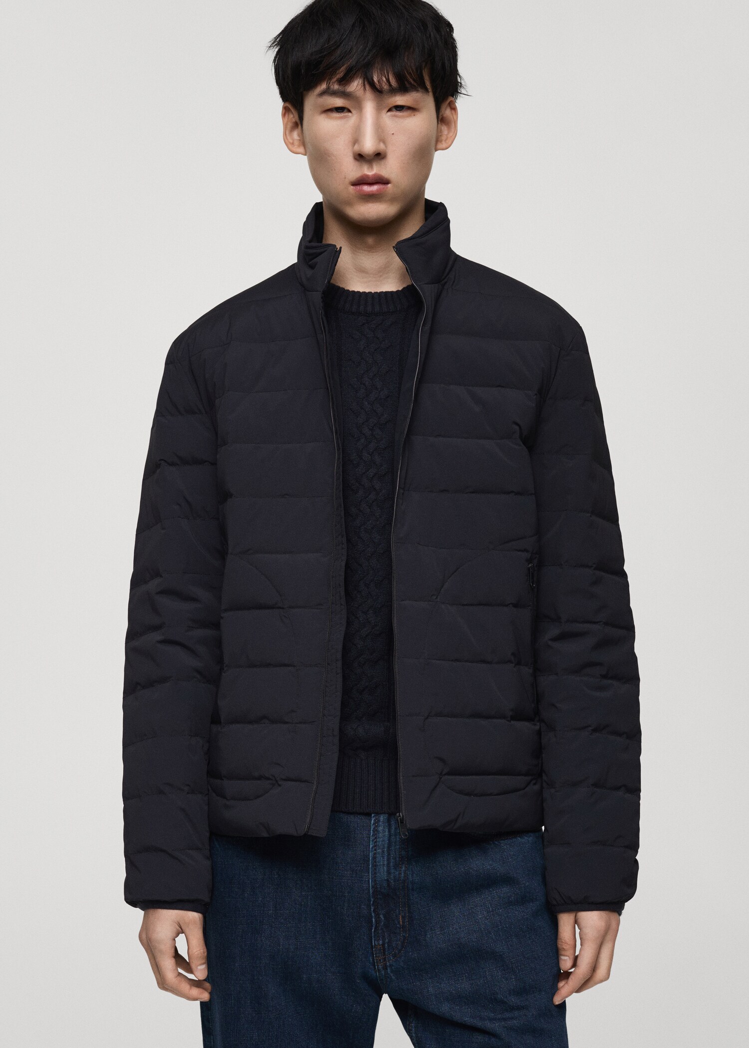 Jaqueta embuatada farcit plomissol i plomes - Pla mig