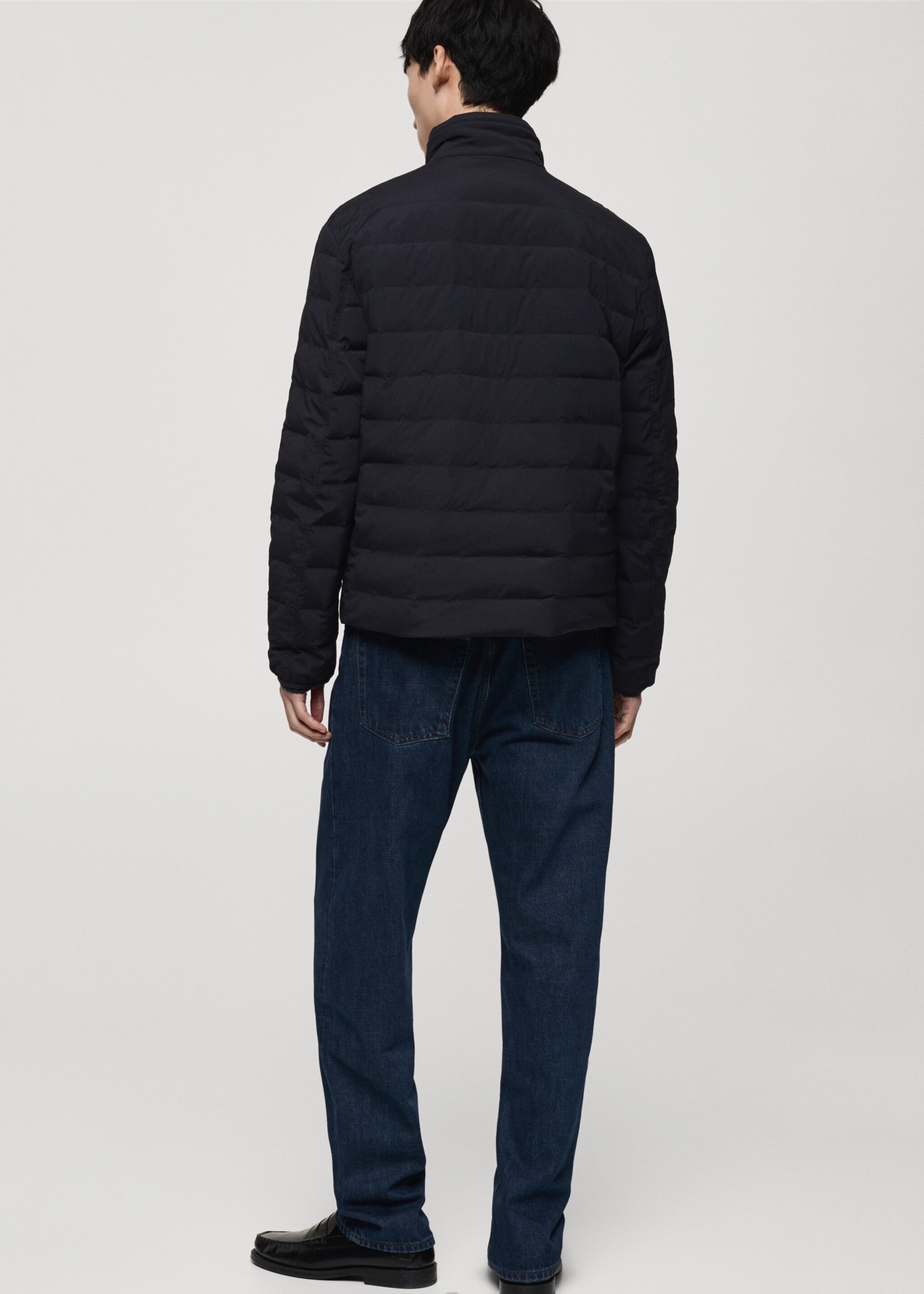 Jaqueta embuatada farcit plomissol i plomes - Revers de l'article, Blau marí fosc. Ref: 87010588-00.