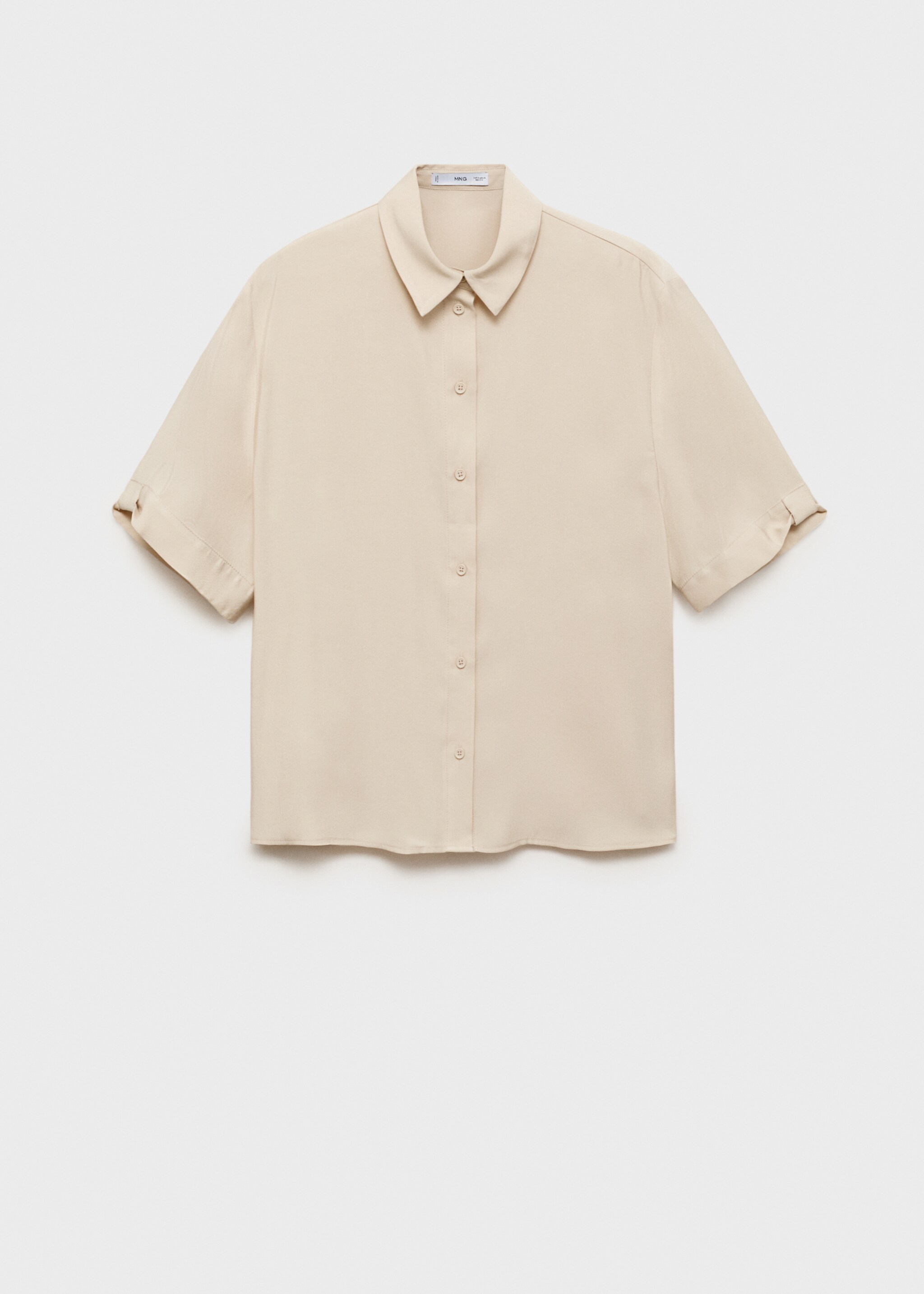 Short sleeve fluid shirt - Article without model, Beige. Ref: 87010592-00.