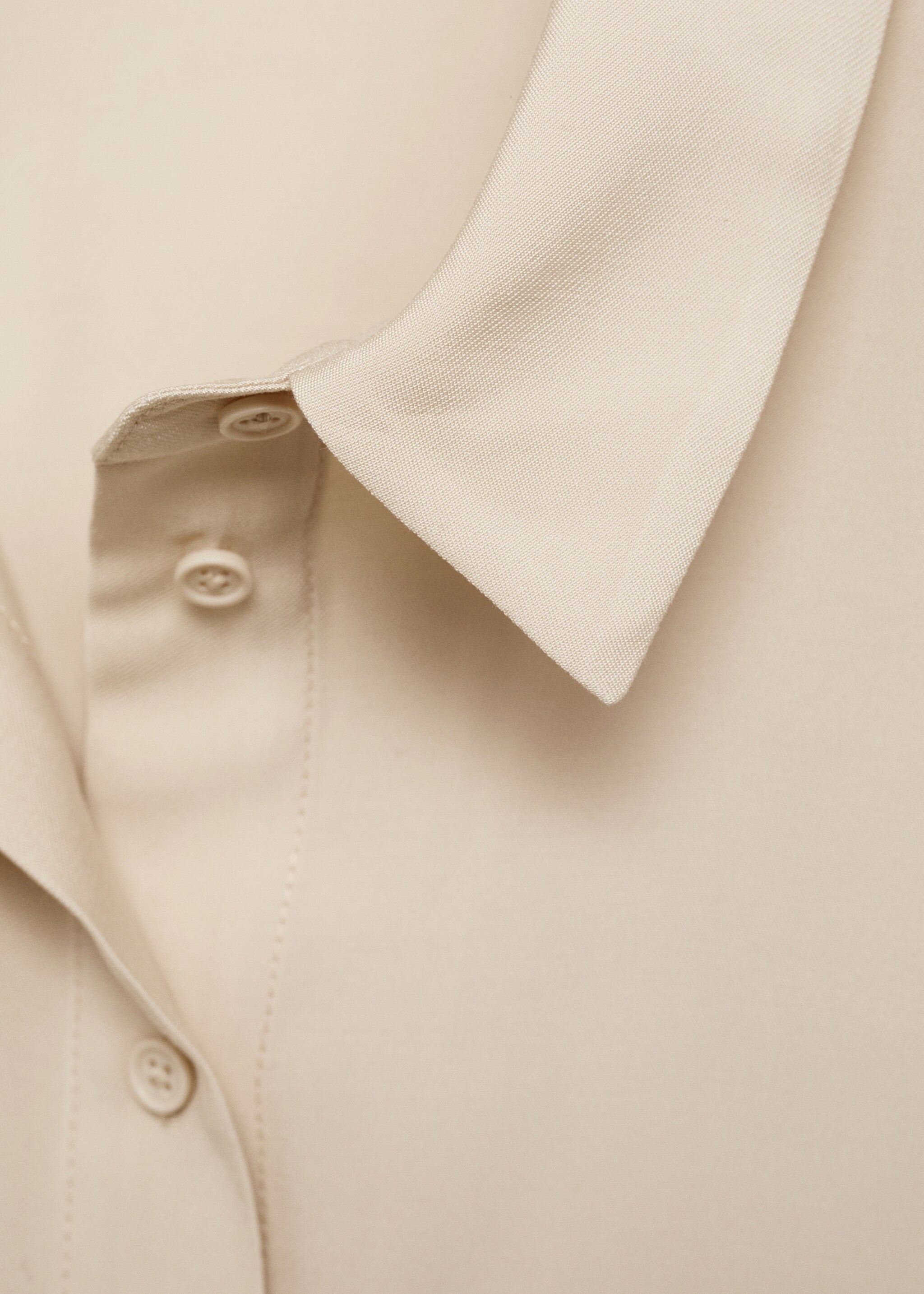 Short sleeve fluid shirt - Details of the article 8, Beige. Ref: 87010592-00.