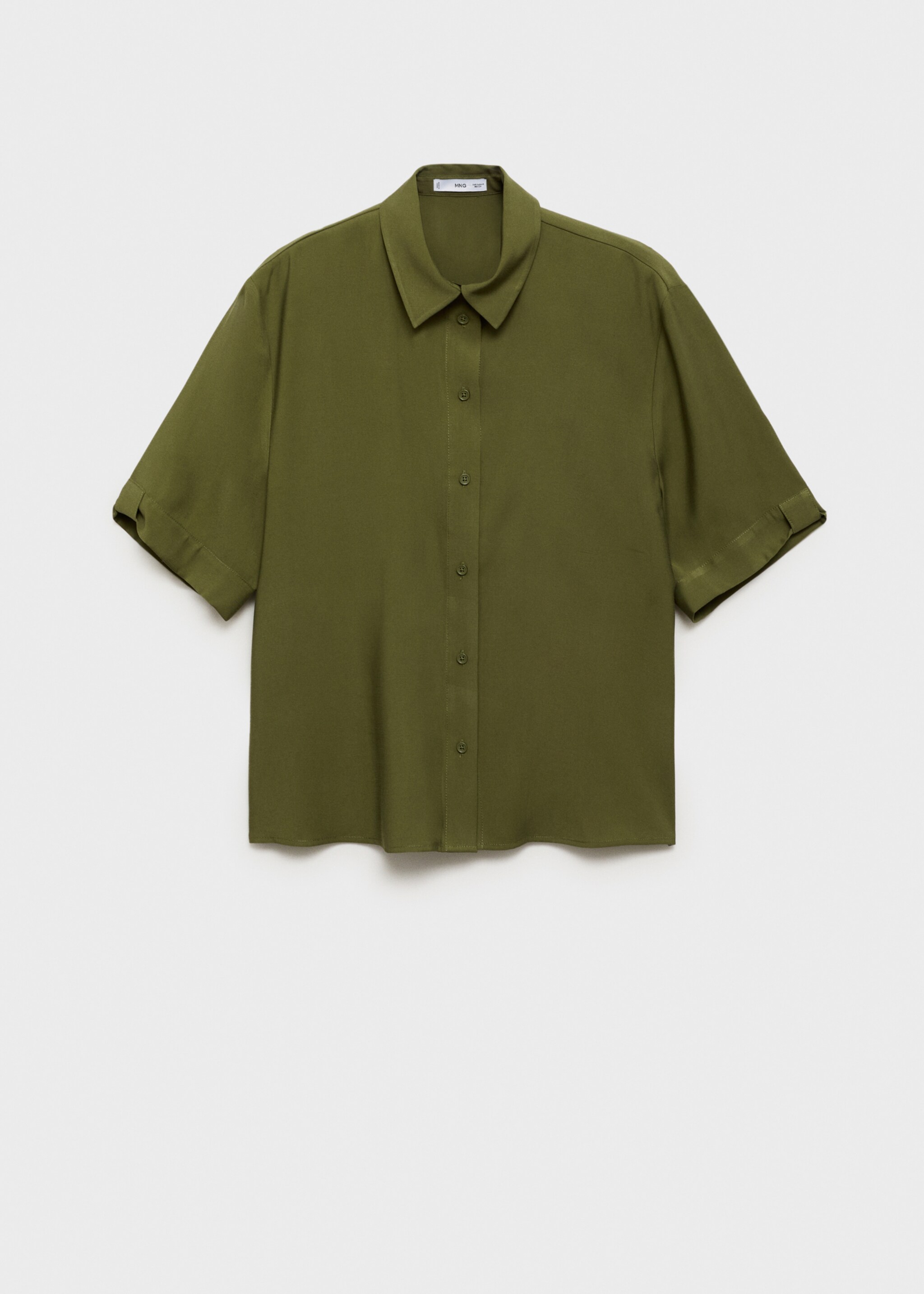 Short sleeve fluid shirt - Article without model, Khaki. Ref: 87010592-00.