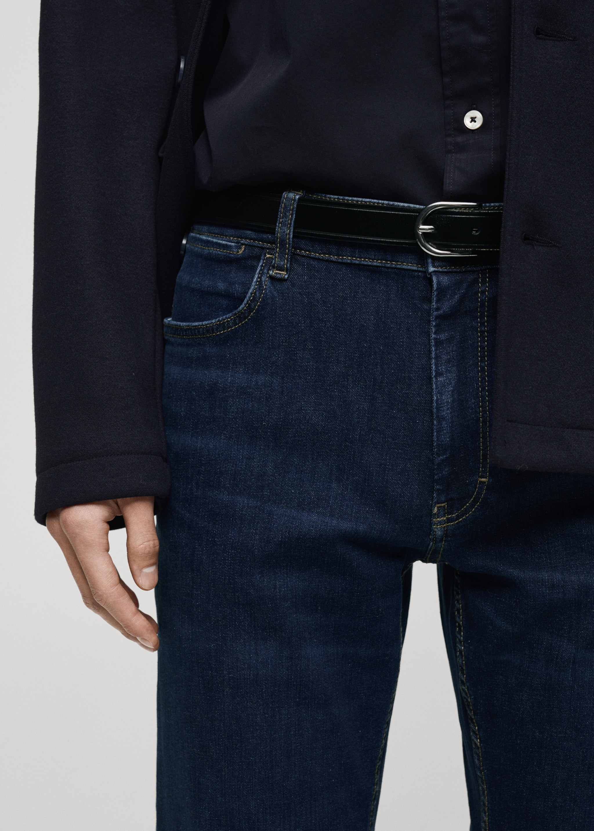 Slim fit Ultra Soft Touch Patrick jeans - Details of the article 1, Dark Blue. Ref: 87010594-00.