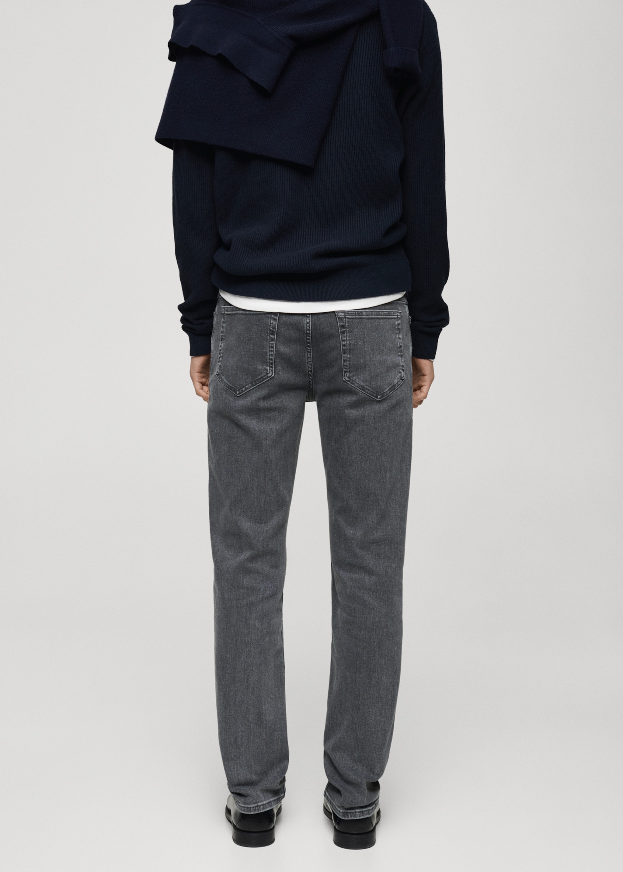 Slim Fit-Jeans Patrick Ultra Soft Touch - Rückseite des Artikels, Denim Grau. Ref: 87010595-00.