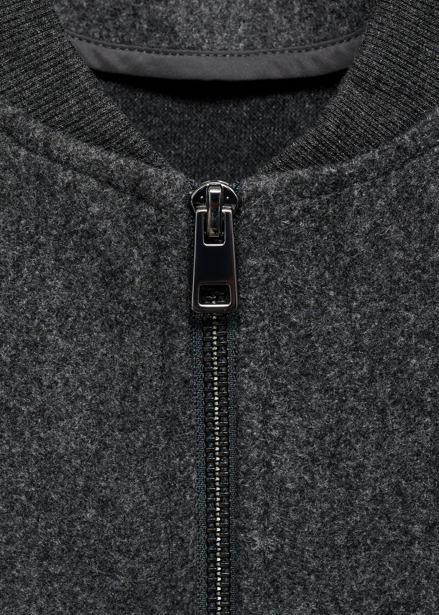 Regular-fit flannel bomber jacket - Details of the article 0