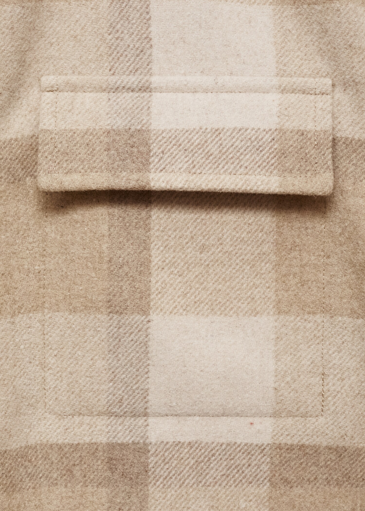 Check flannel wool overshirt - Details of the article 0