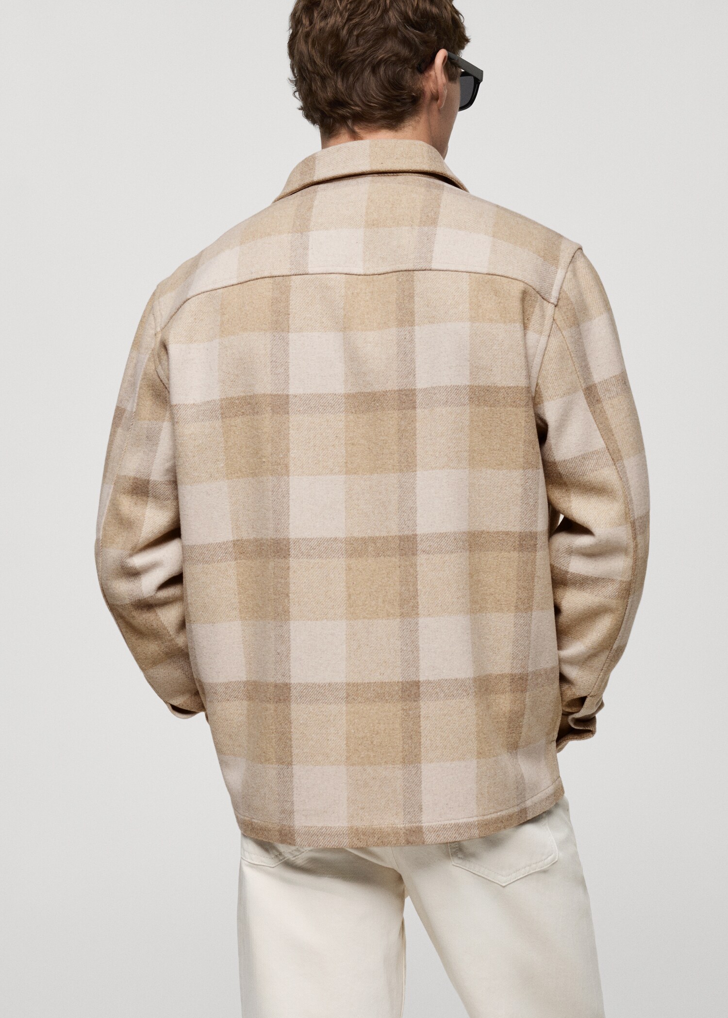 Check flannel wool overshirt - Reverse of the article