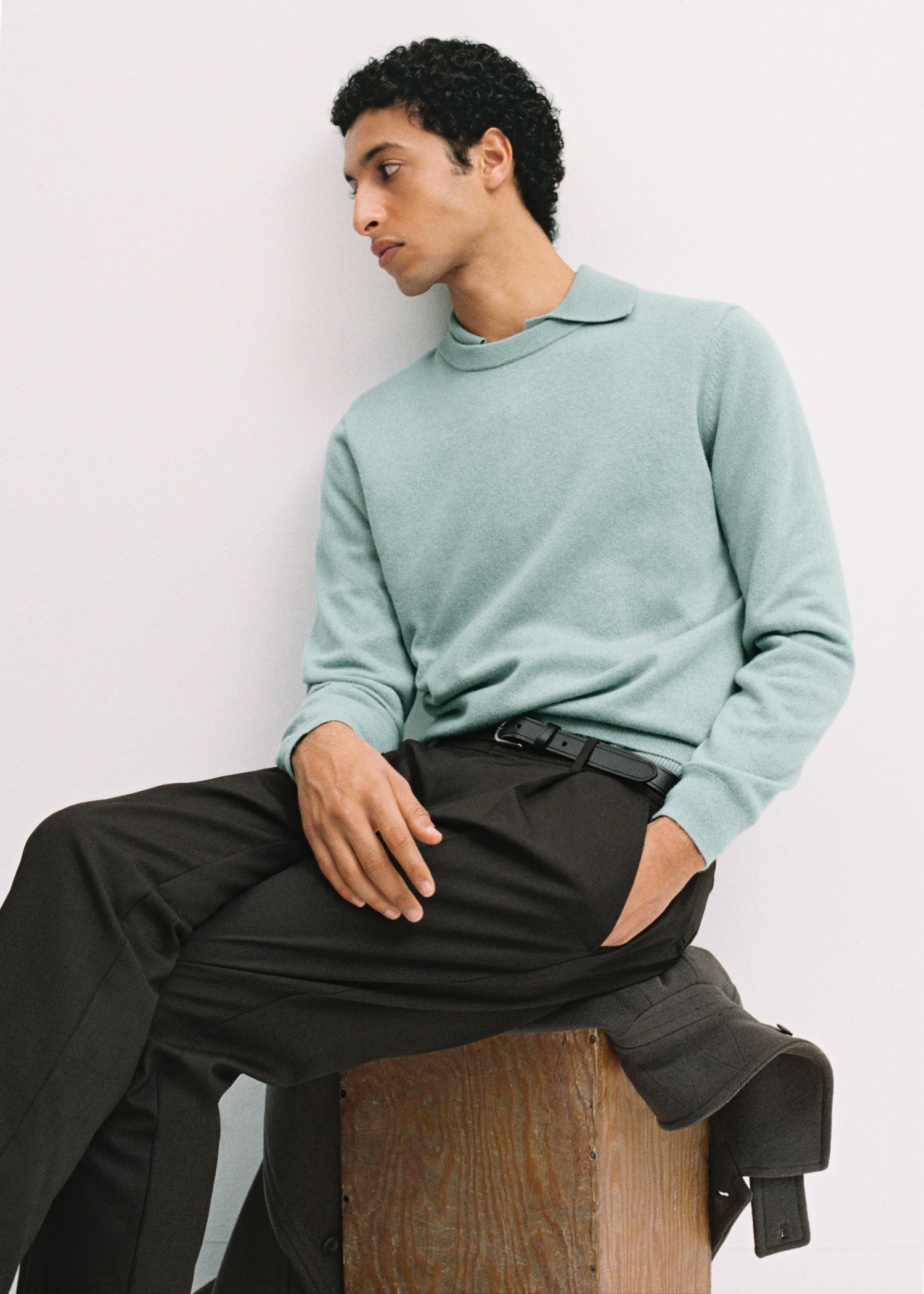 100% Merinowol coltrui voor heren, kasjmier pullover trui, verdikte effen kleur basis jumper, kaki9, XL 100% Merinowol coltrui voor heren, kasjmier pullover trui, verdikte effen kleur basis jumper, kaki9, XL