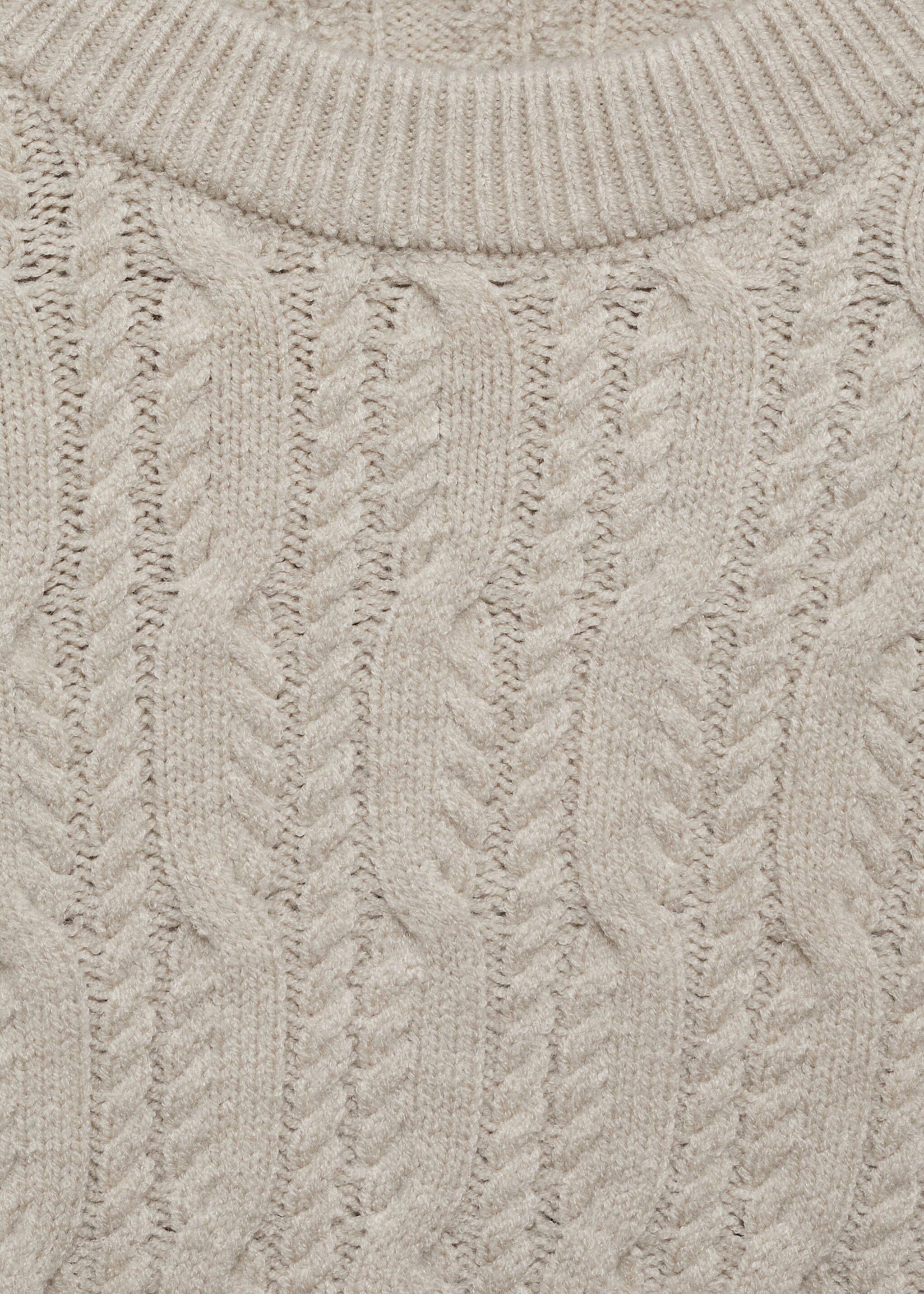 Pull-over maille tressée - Détail de l'article 8, Gris chiné clair. Ref: 87010603-00.