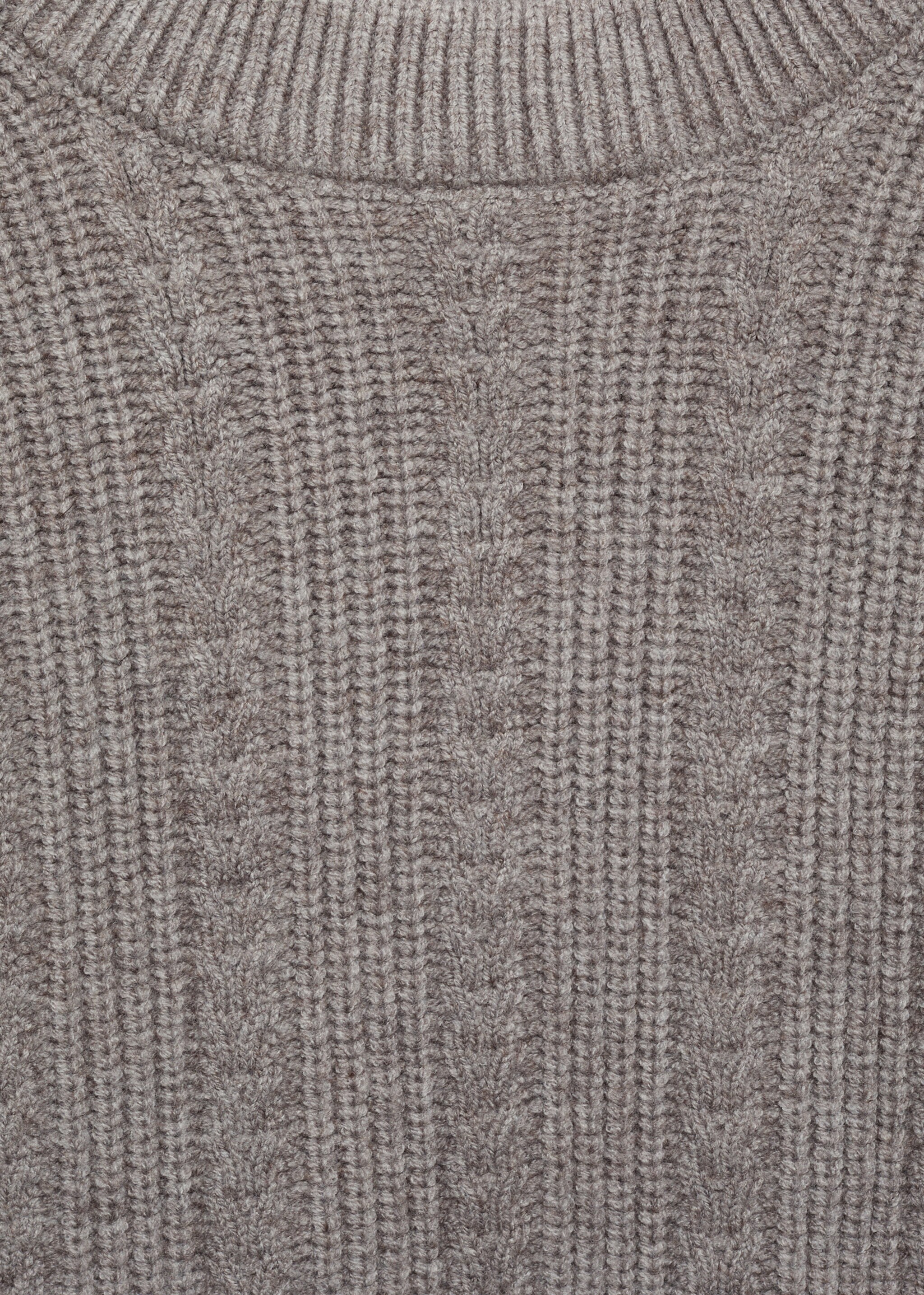 Combined knitted sweater - Details of the article 8, Grey. Ref: 87010607-00.