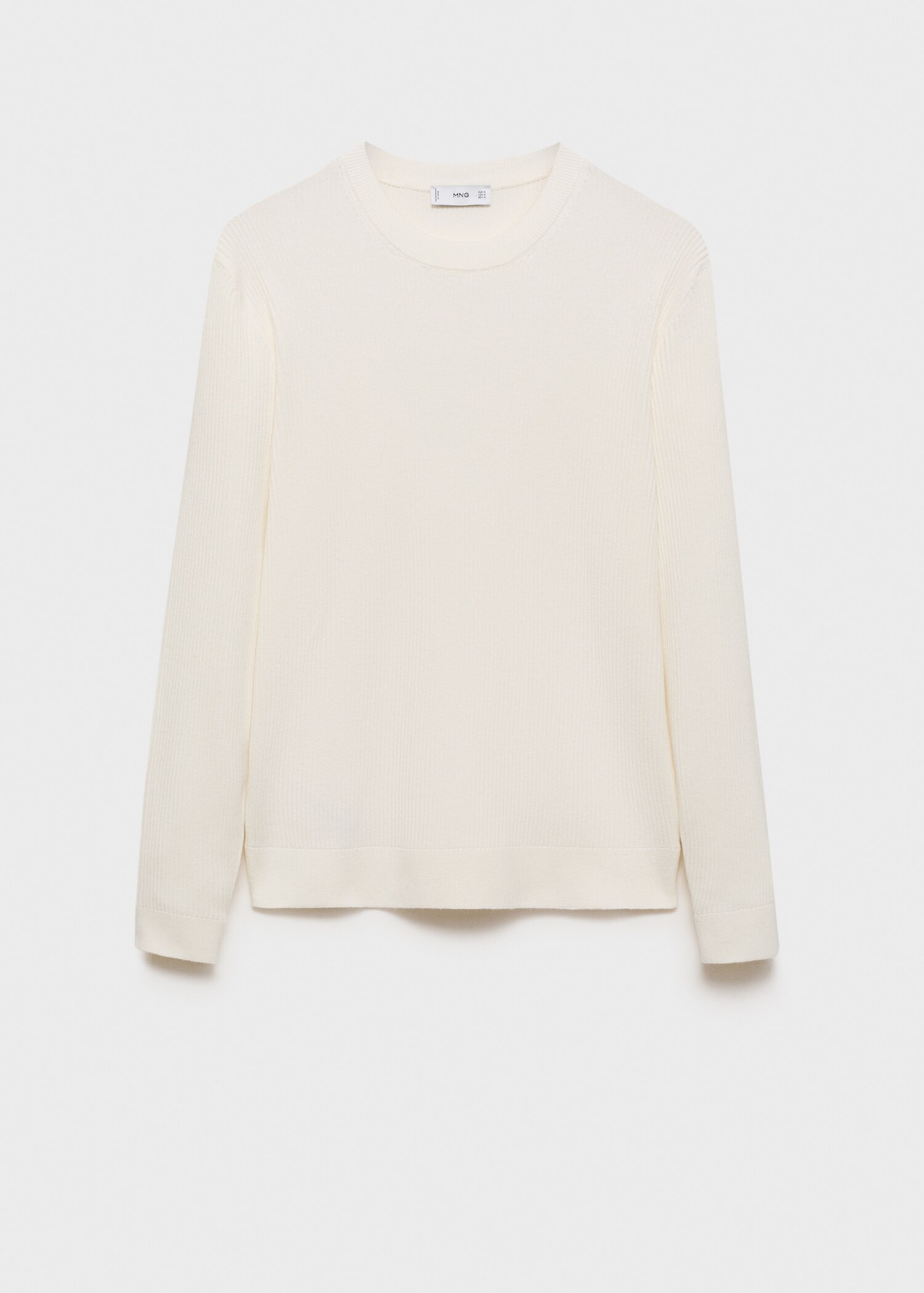 Feinstrickpullover aus Baumwolle mit Rippmuster - Artikel ohne Model