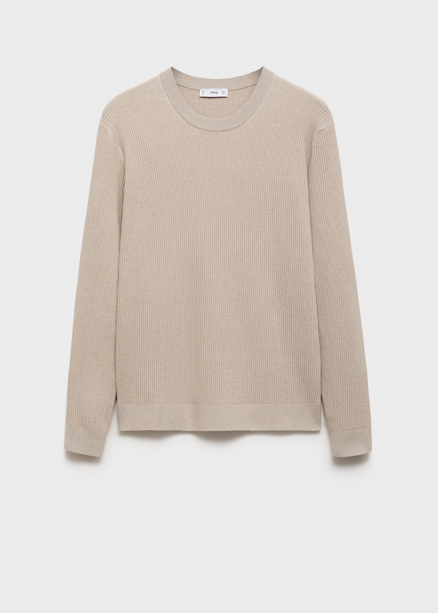 Feinstrickpullover aus Baumwolle mit Rippmuster - Artikel ohne Model