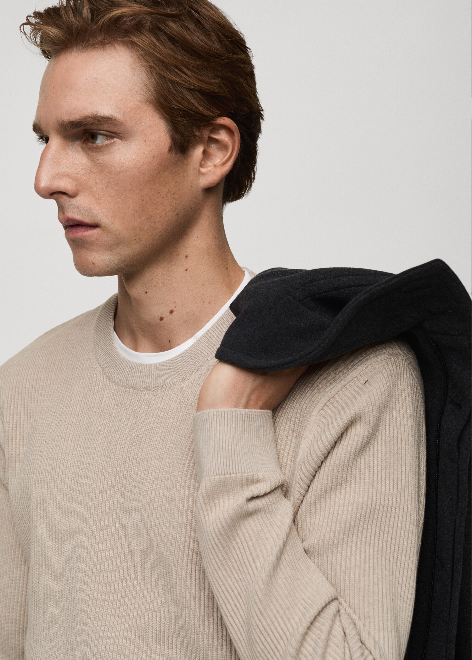Feinstrickpullover aus Baumwolle mit Rippmuster - Detail des Artikels 1