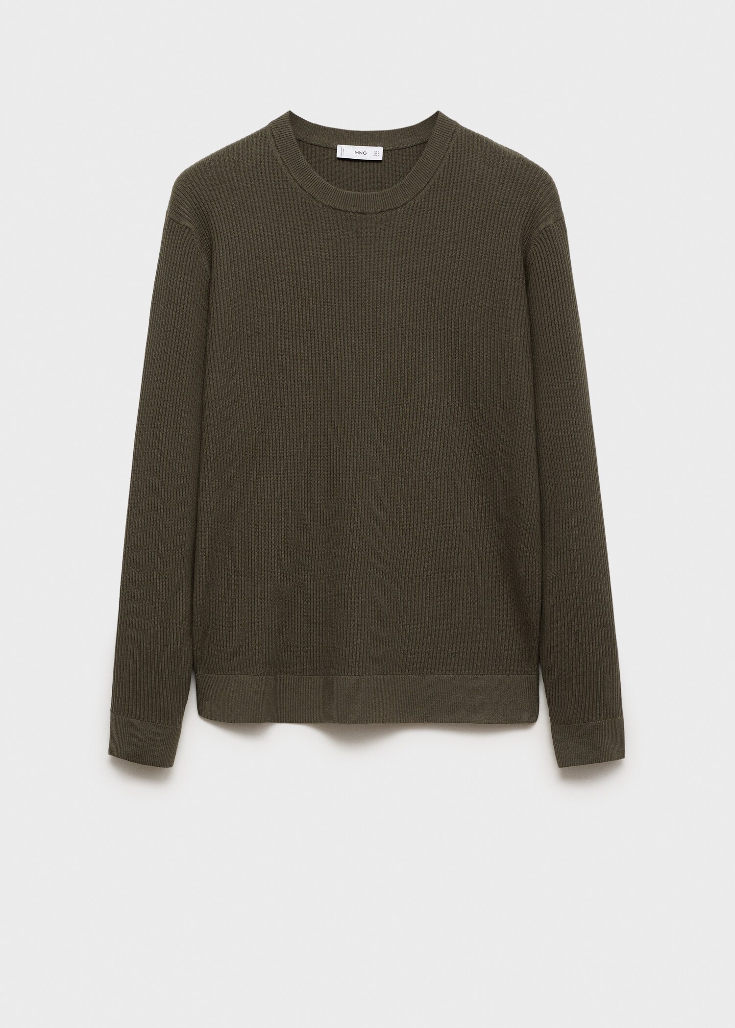 Feinstrickpullover aus Baumwolle mit Rippmuster - Artikel ohne Model