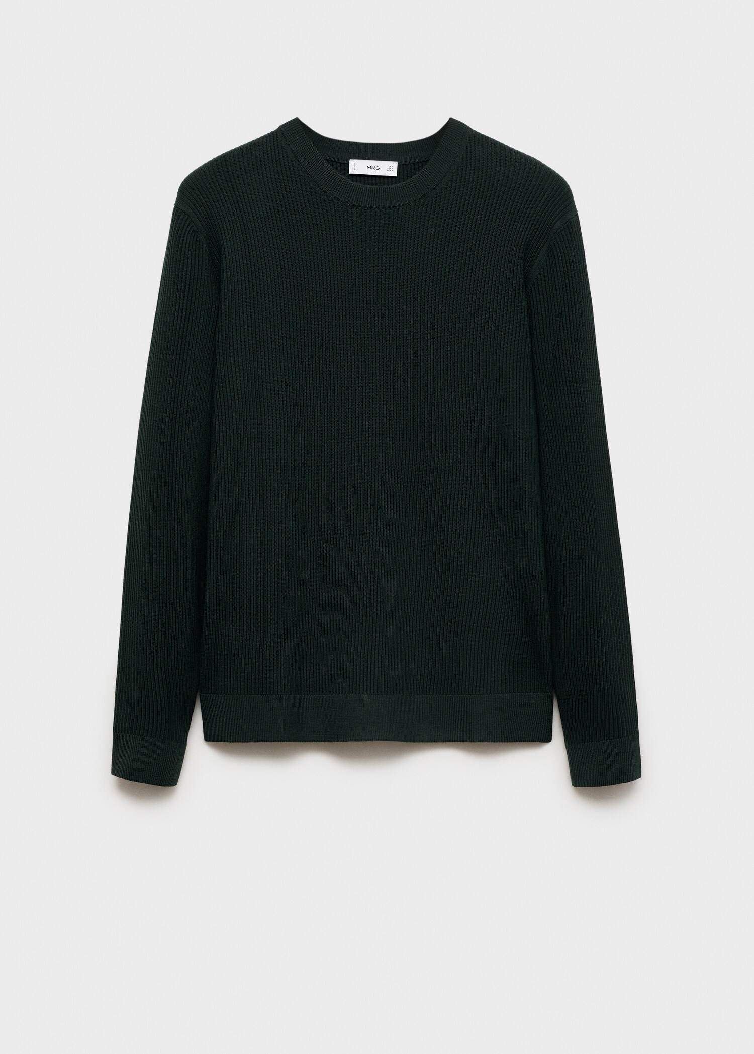 Feinstrickpullover aus Baumwolle mit Rippmuster - Artikel ohne Model