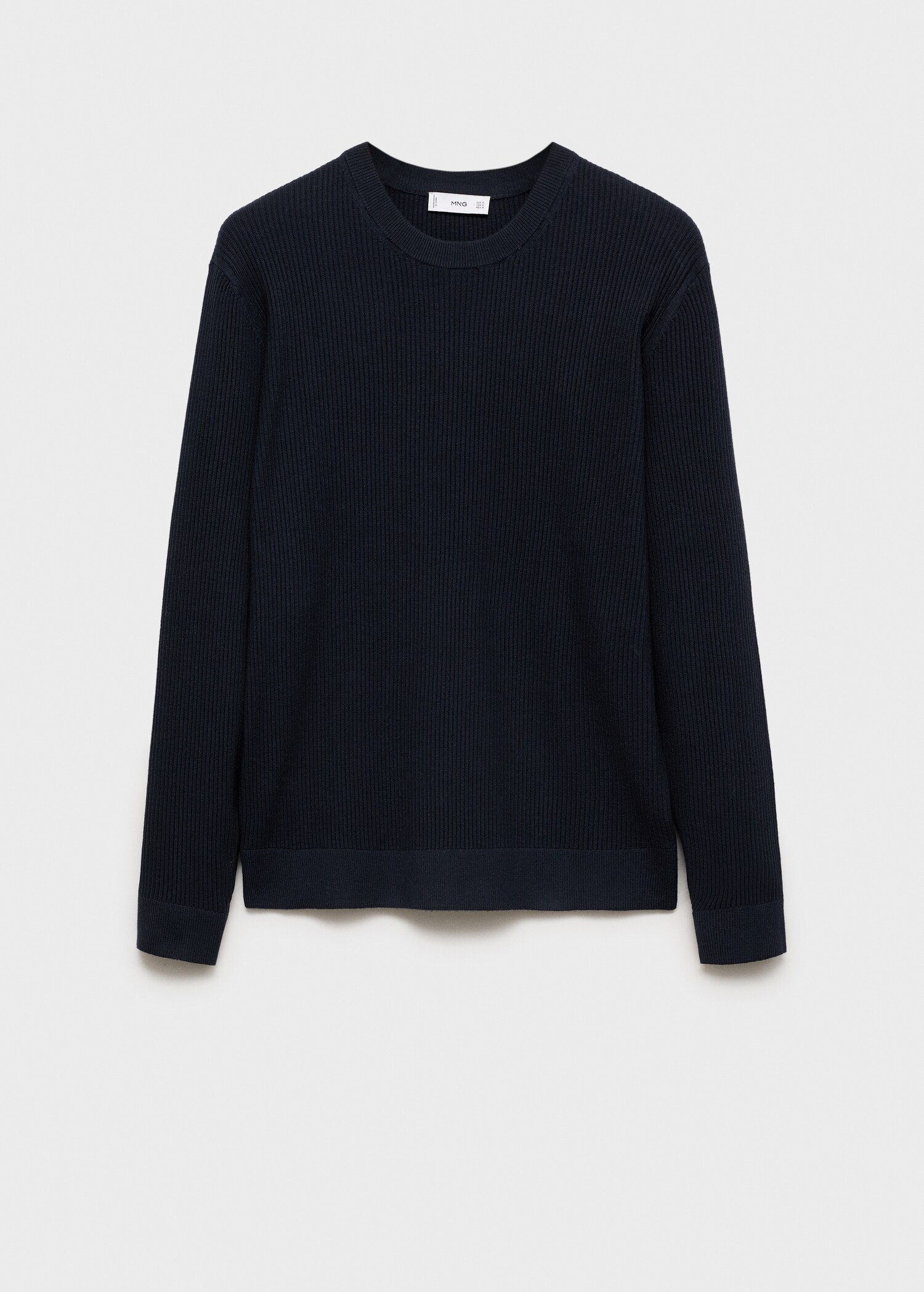 Feinstrickpullover aus Baumwolle mit Rippmuster - Artikel ohne Model