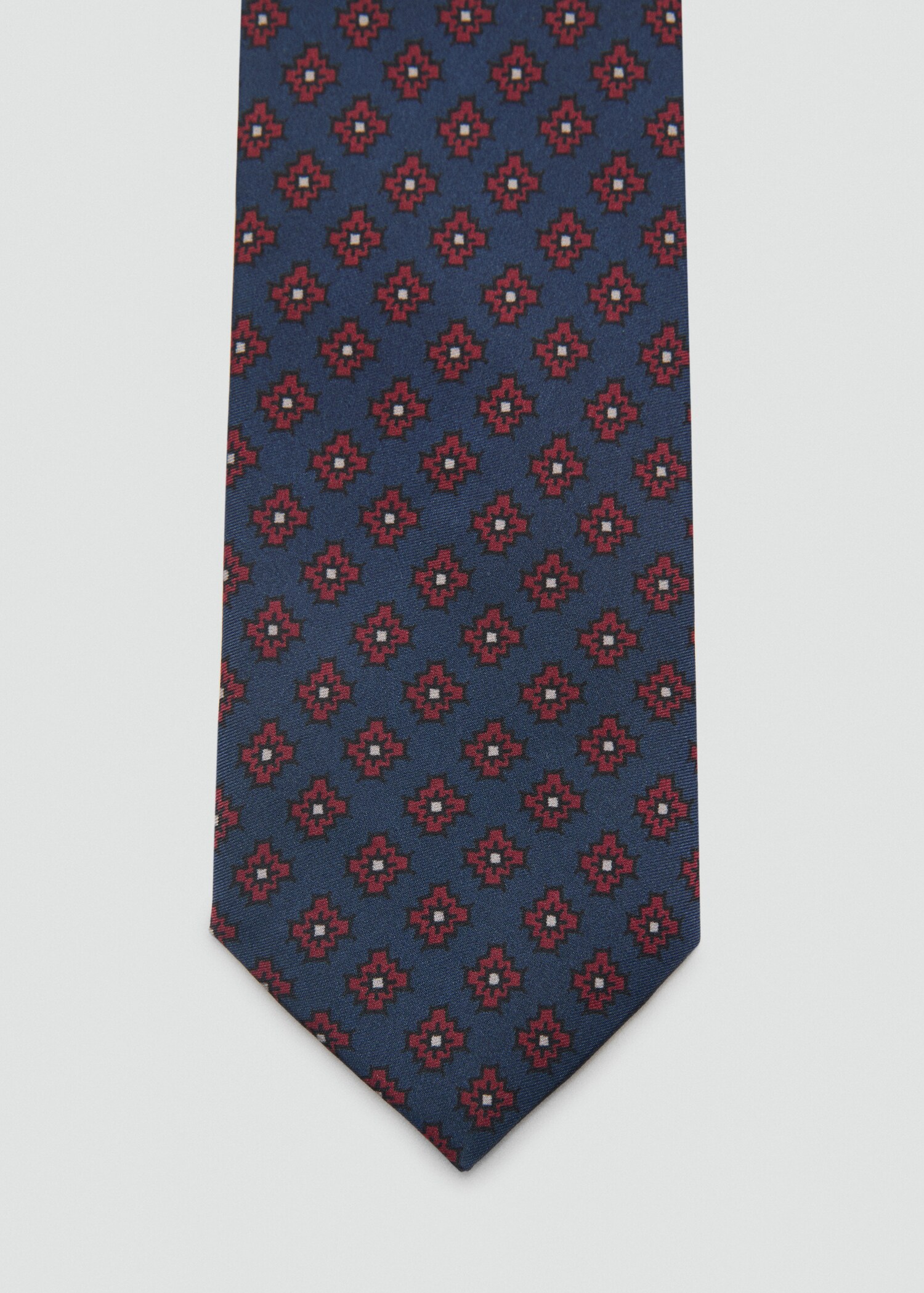 Geometric patterned silk tie - Details of the article 1