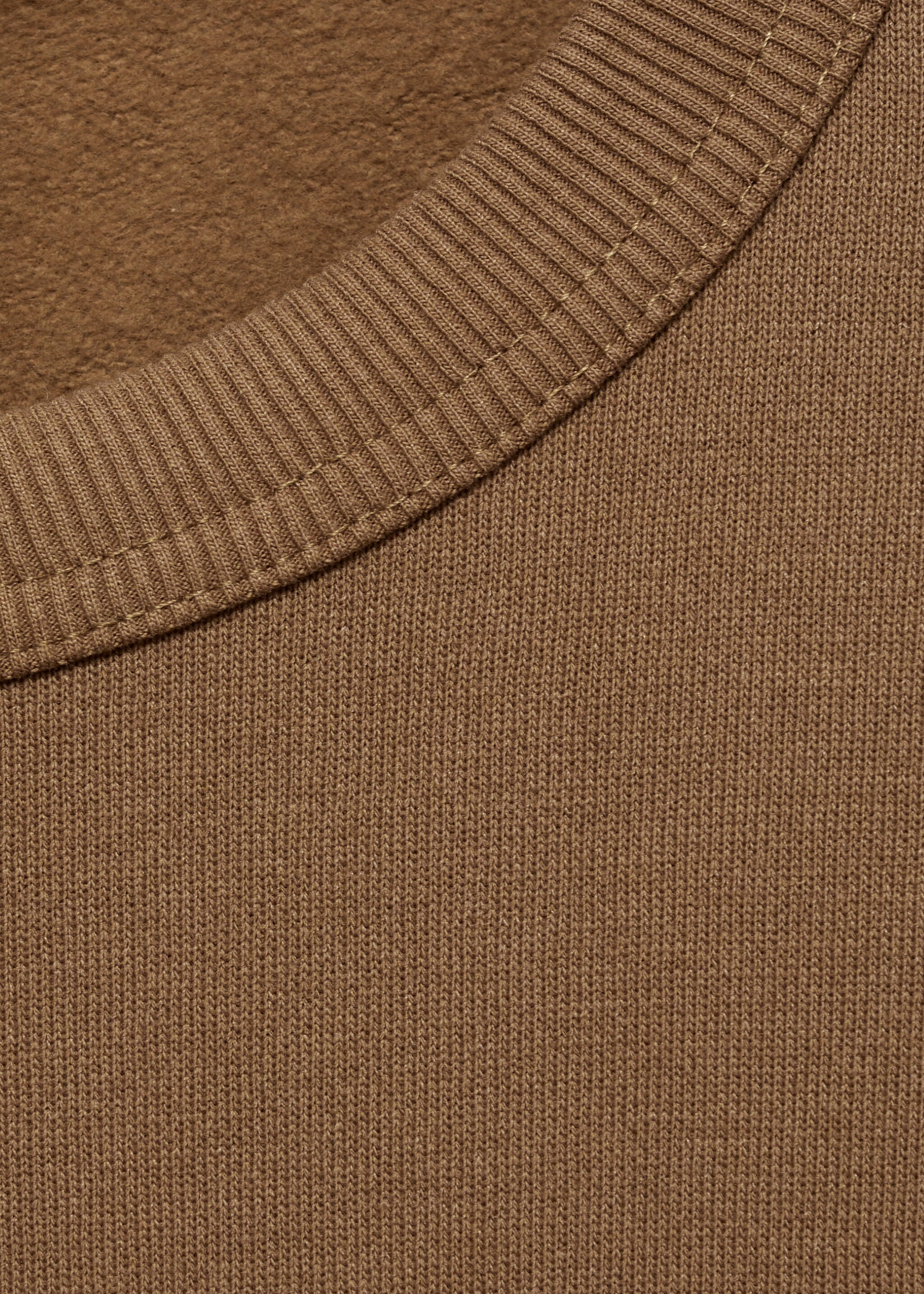 Regular-fit cotton sweatshirt - Details of the article 8, Medium Brown. Ref: 87010620-00.
