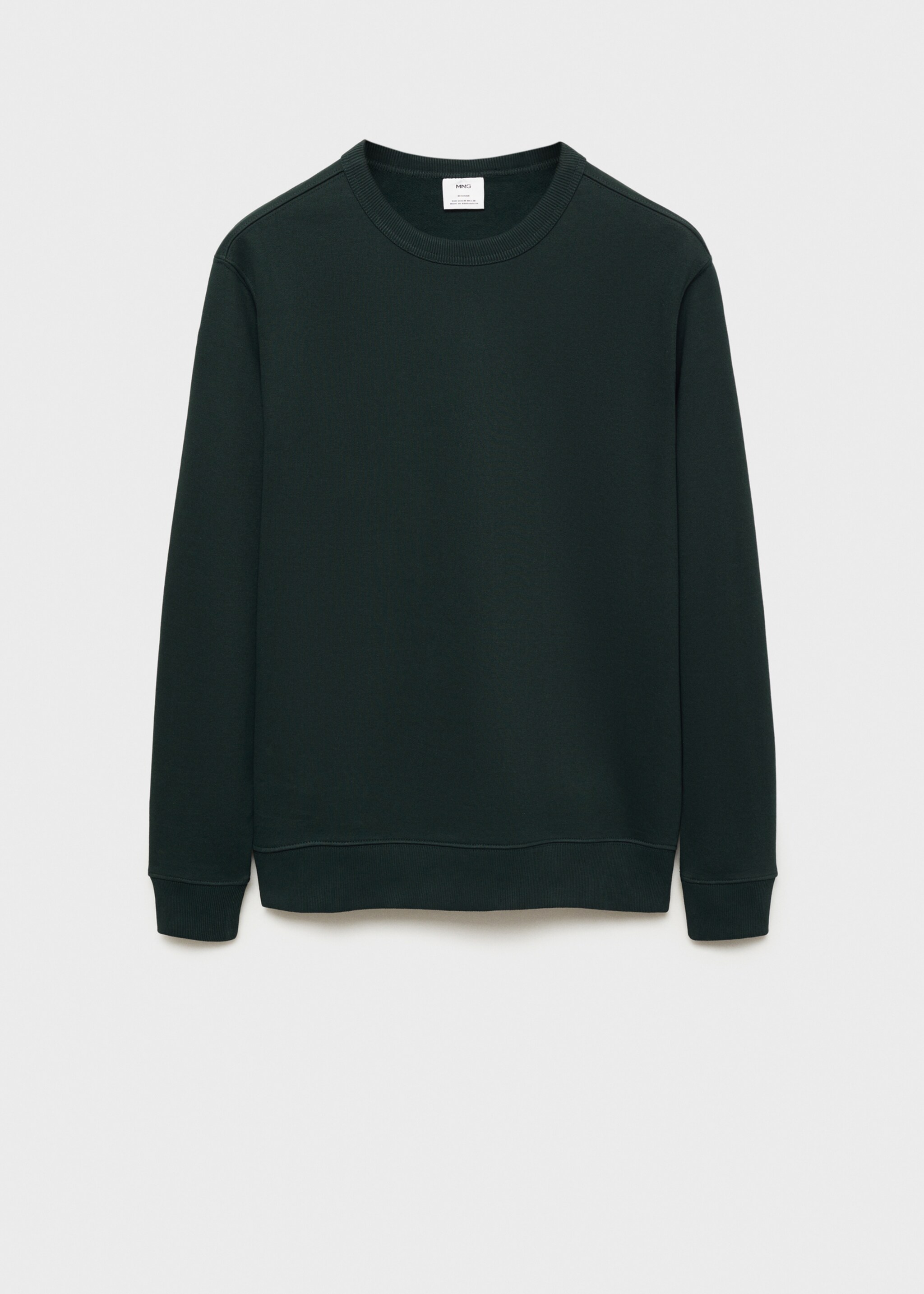 Regular-fit cotton sweatshirt - Article without model, Green. Ref: 87010620-00.