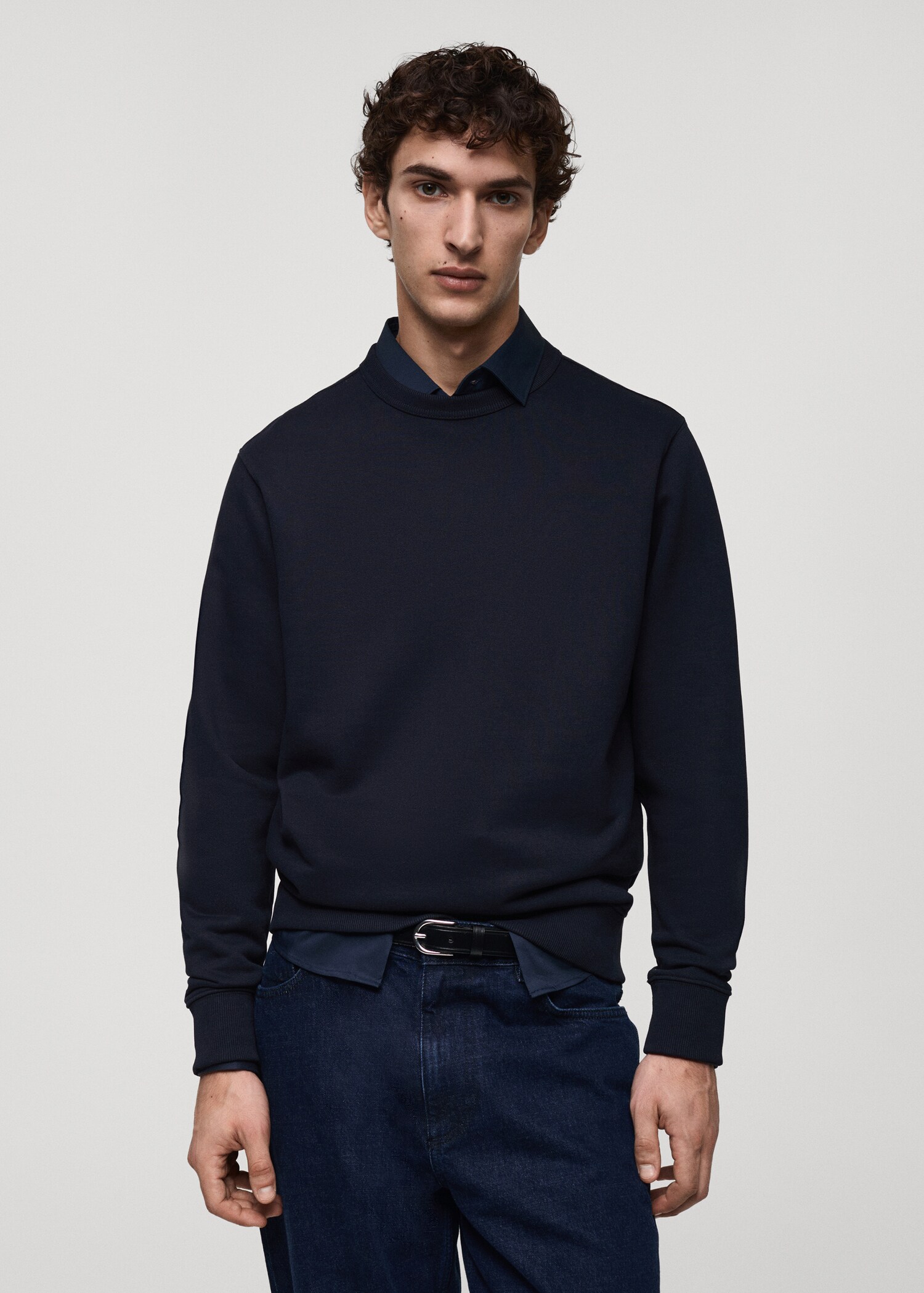 Dessuadora cotó regular fit - Pla mig