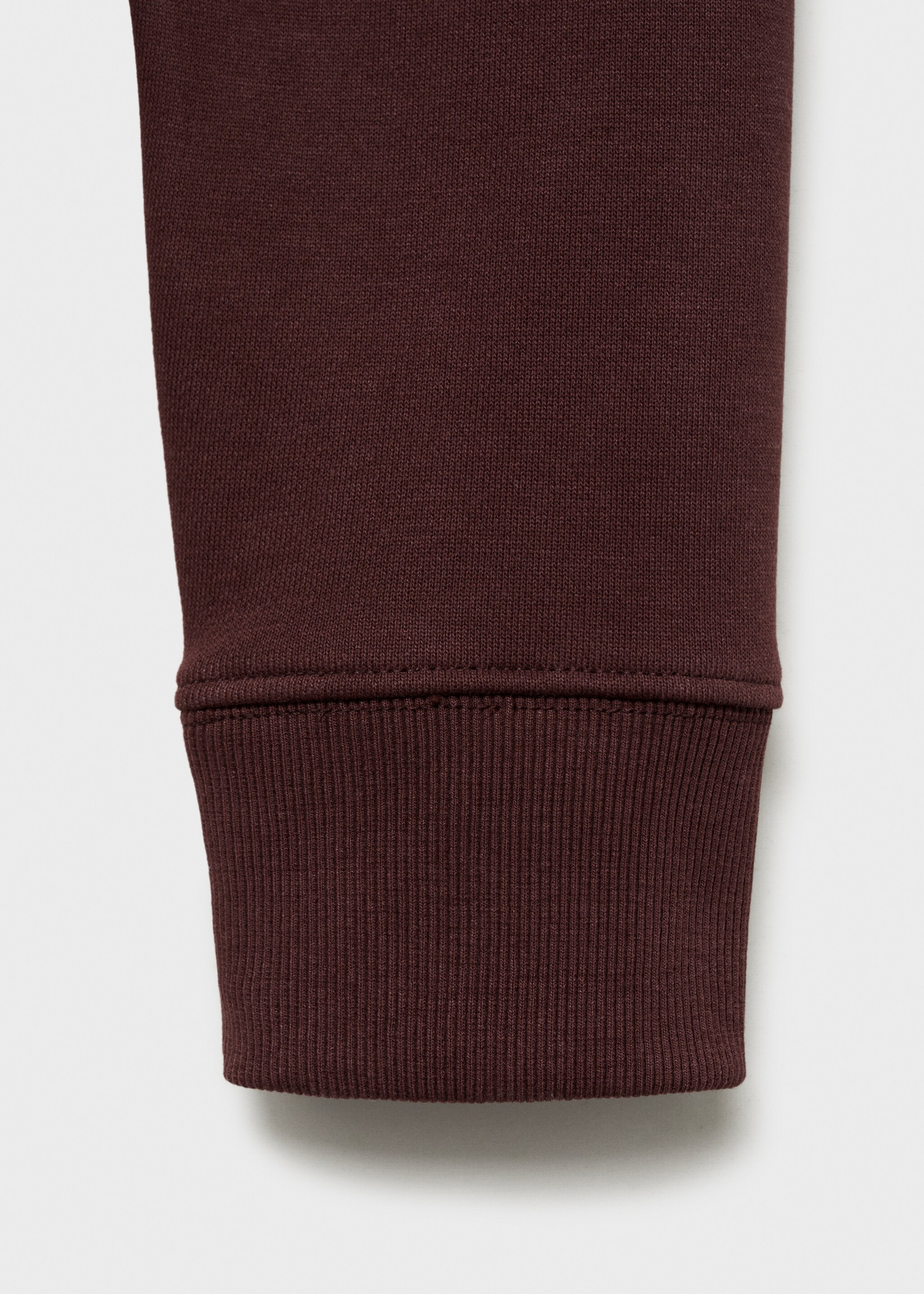 Regular-fit cotton sweatshirt - Details of the article 0, Burgundy. Ref: 87010620-00.