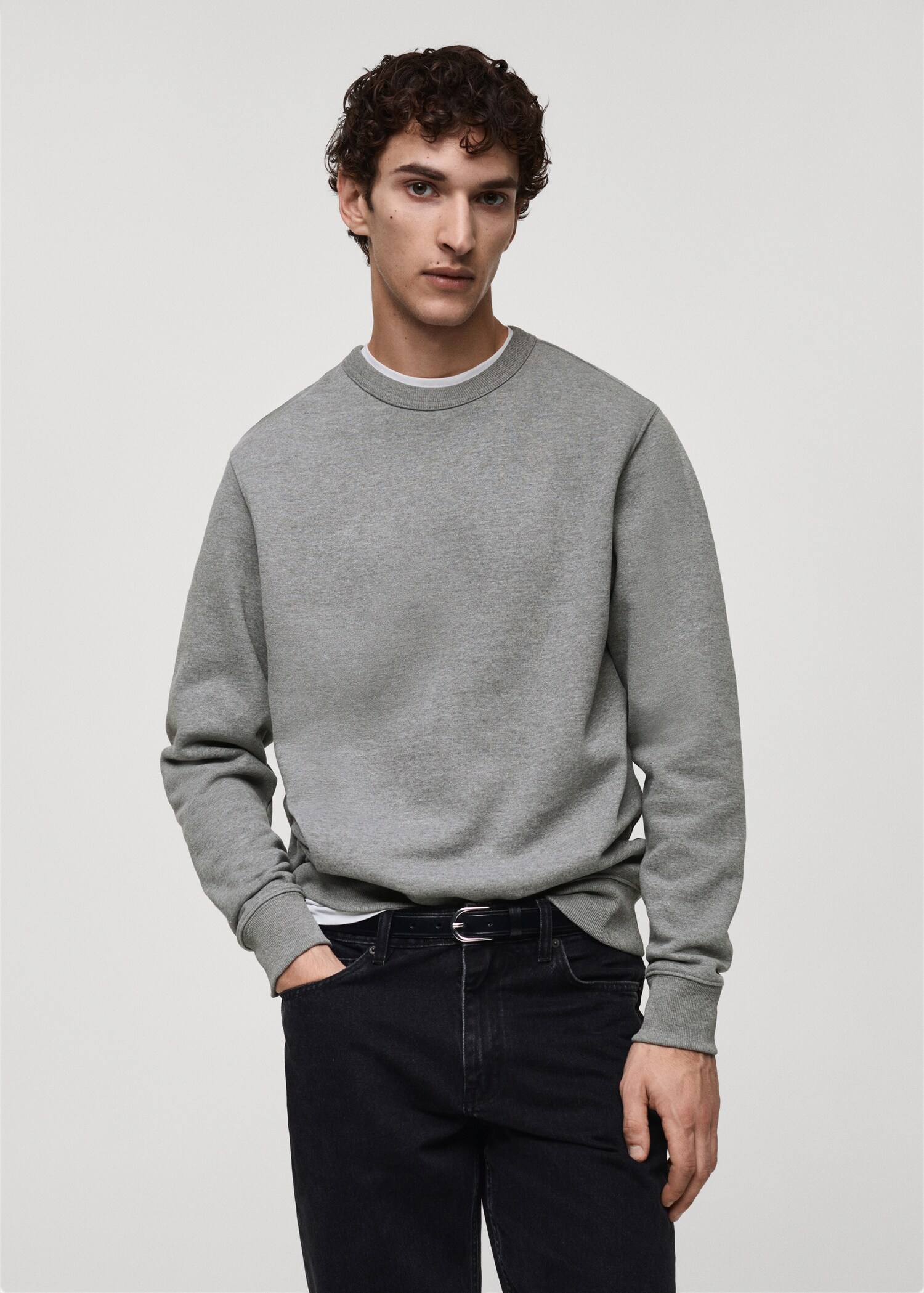 Dessuadora cotó regular fit - Pla mig