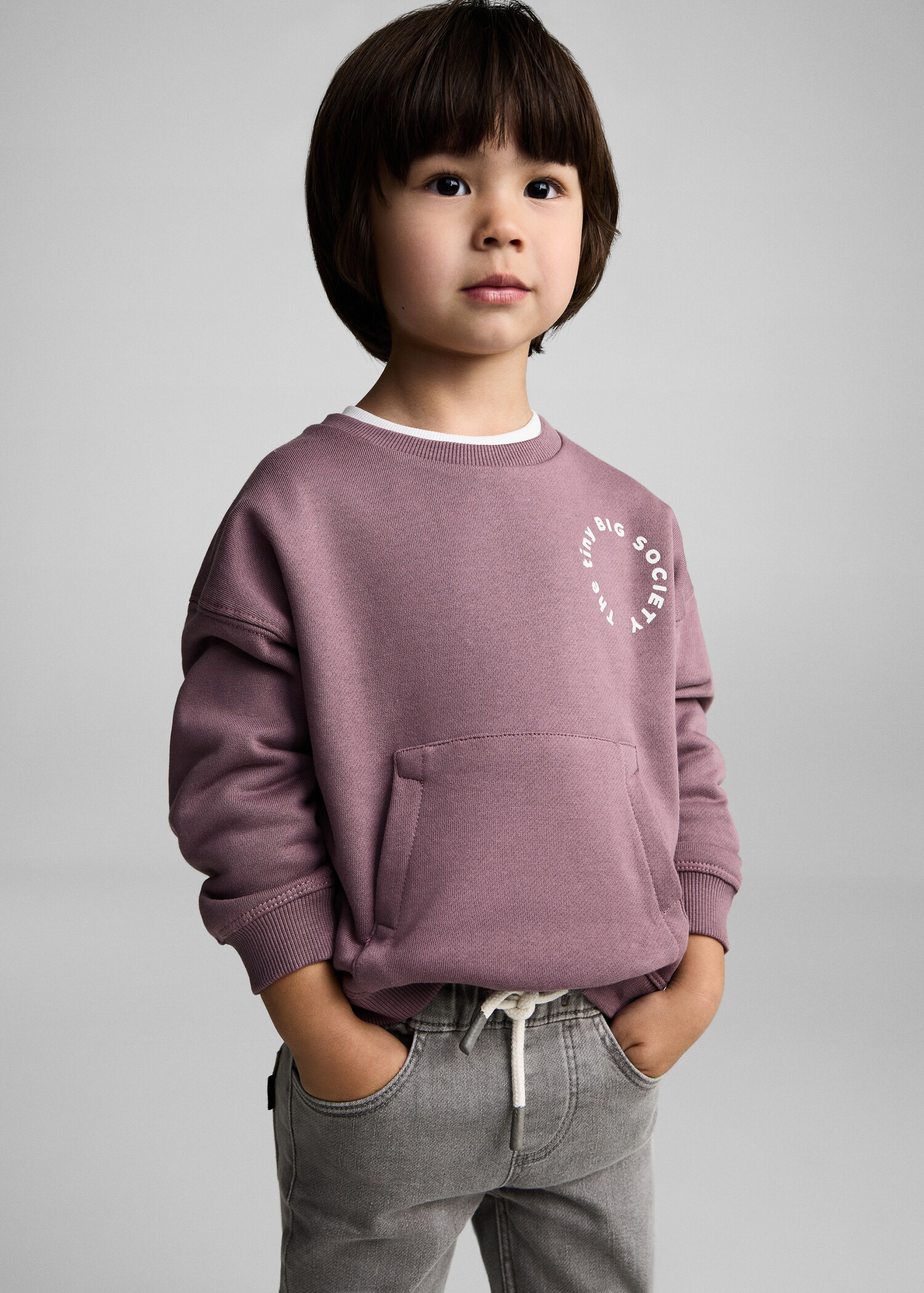 Jeans mit Stretchbund und Kordel - Mittlere Ansicht